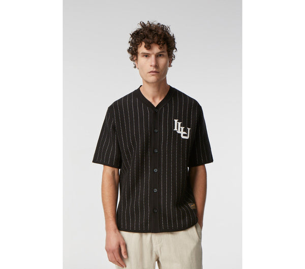 New Era - Pinstripe Baseball Cotton Jersey - Grey