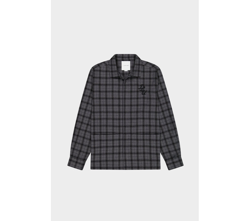 Bradley Flannel Shirt - Charcoal Check