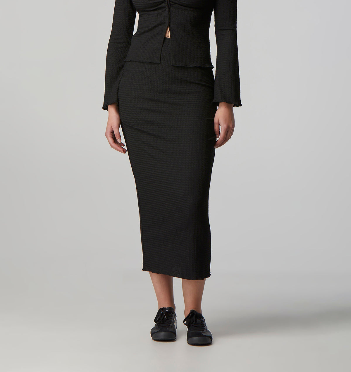 Paris Textured Skirt - Black