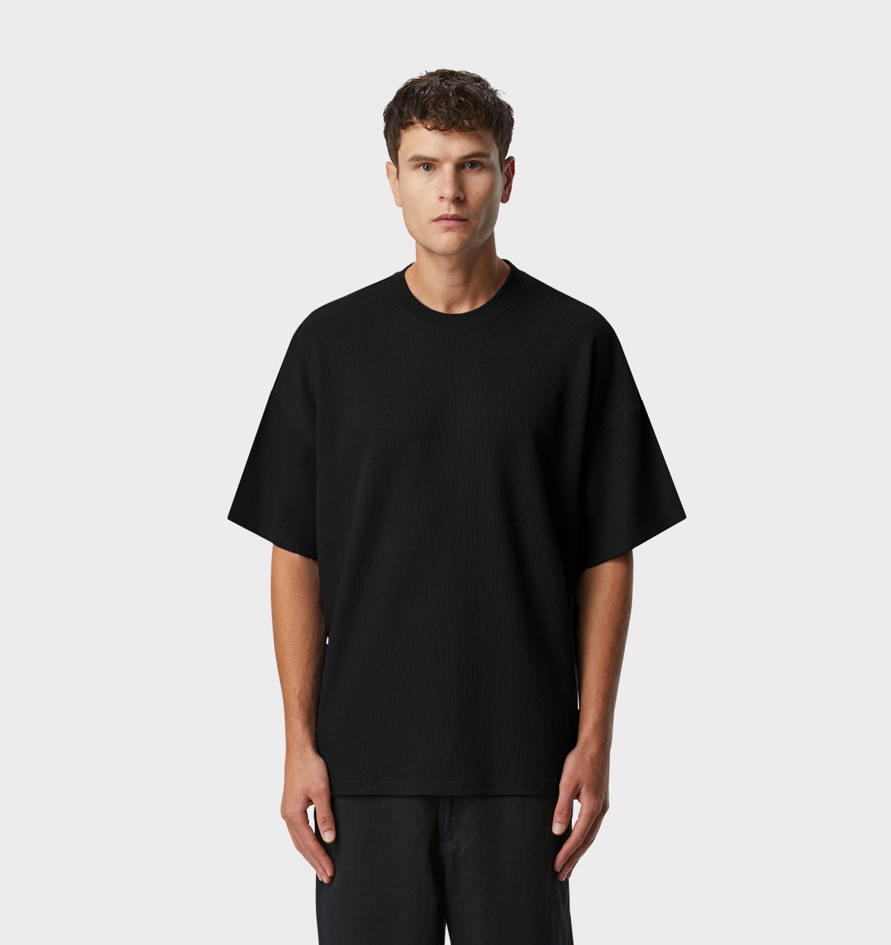 Waffle Box Tee - Black