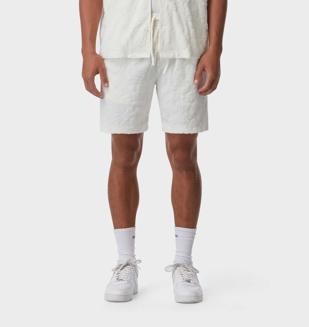 Michael Towel Short - Off White/Black