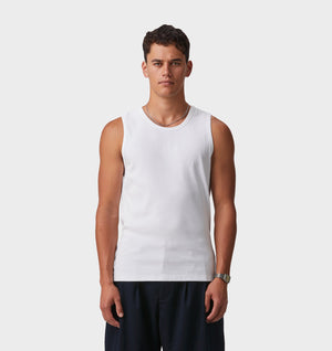 Ribbed Tank Top - White