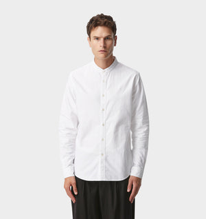 Mandarin Collar Shirt - White