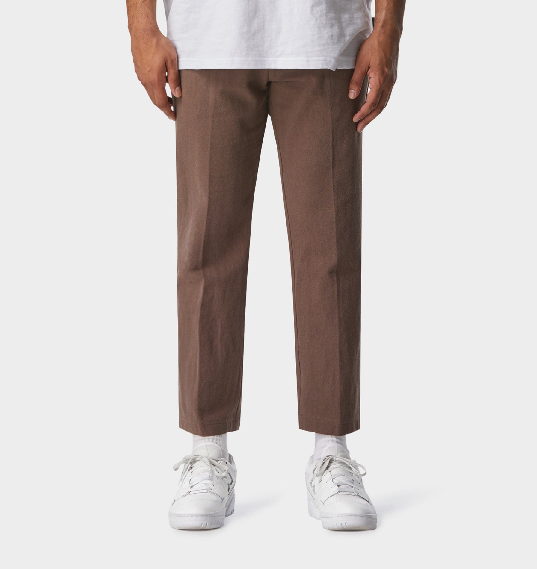 Linen Slim Kobe Pant  - Light Brown