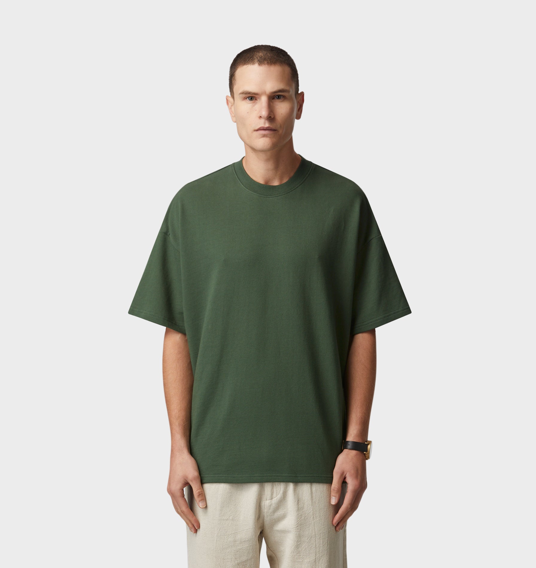 Heavy Box Tee - Forest Green