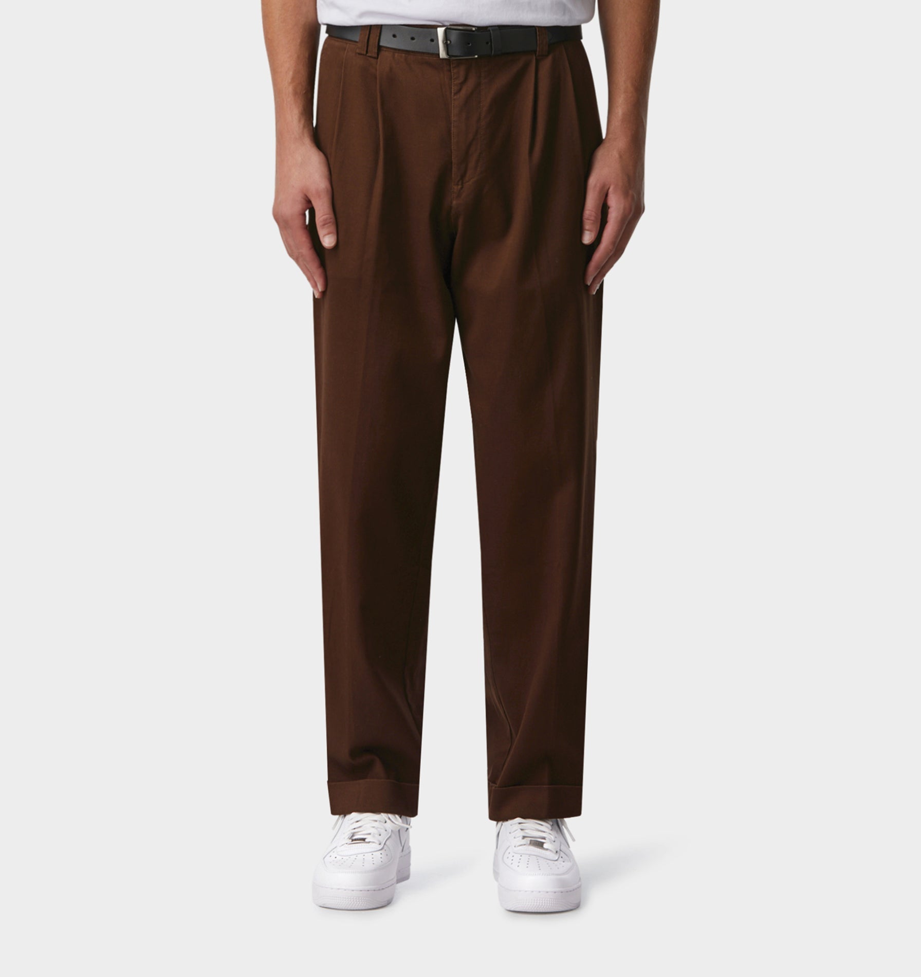 Noah Pleated Pant - Brown