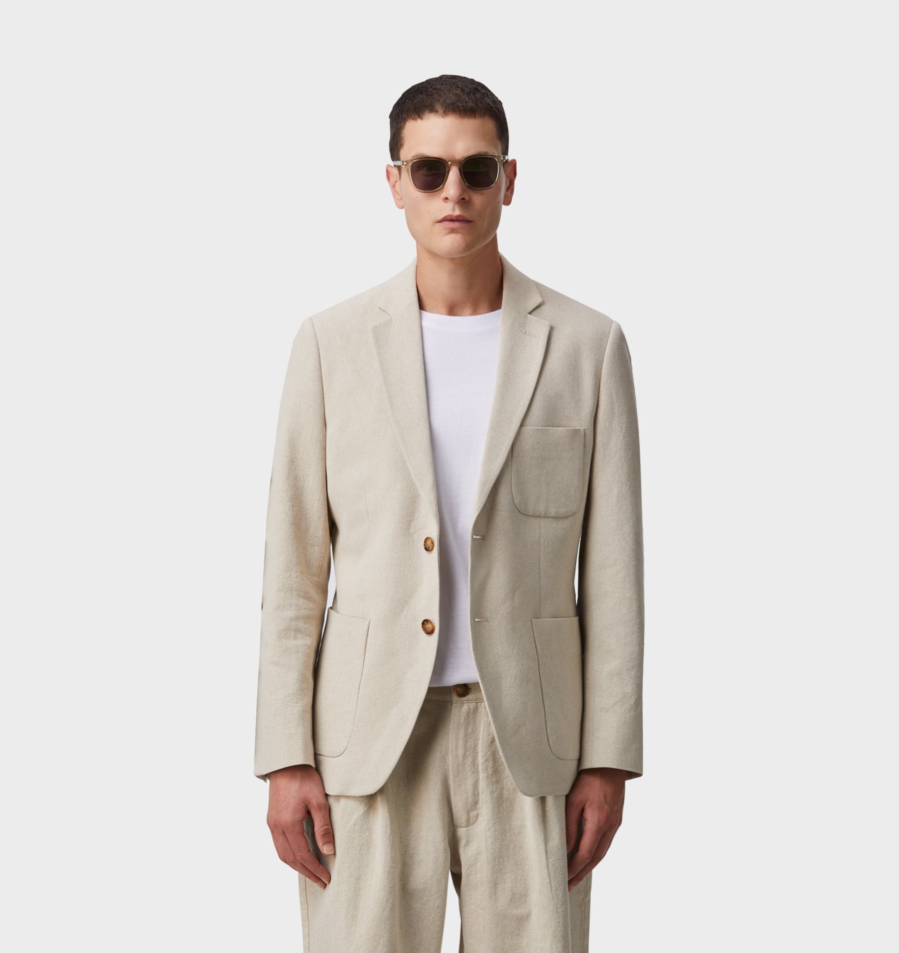 Murphy Linen Blazer - Bone