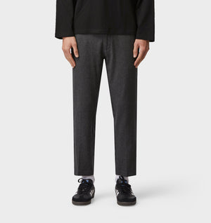 Linen Slim Kobe Pant - Regular -Charcoal Houndstooth