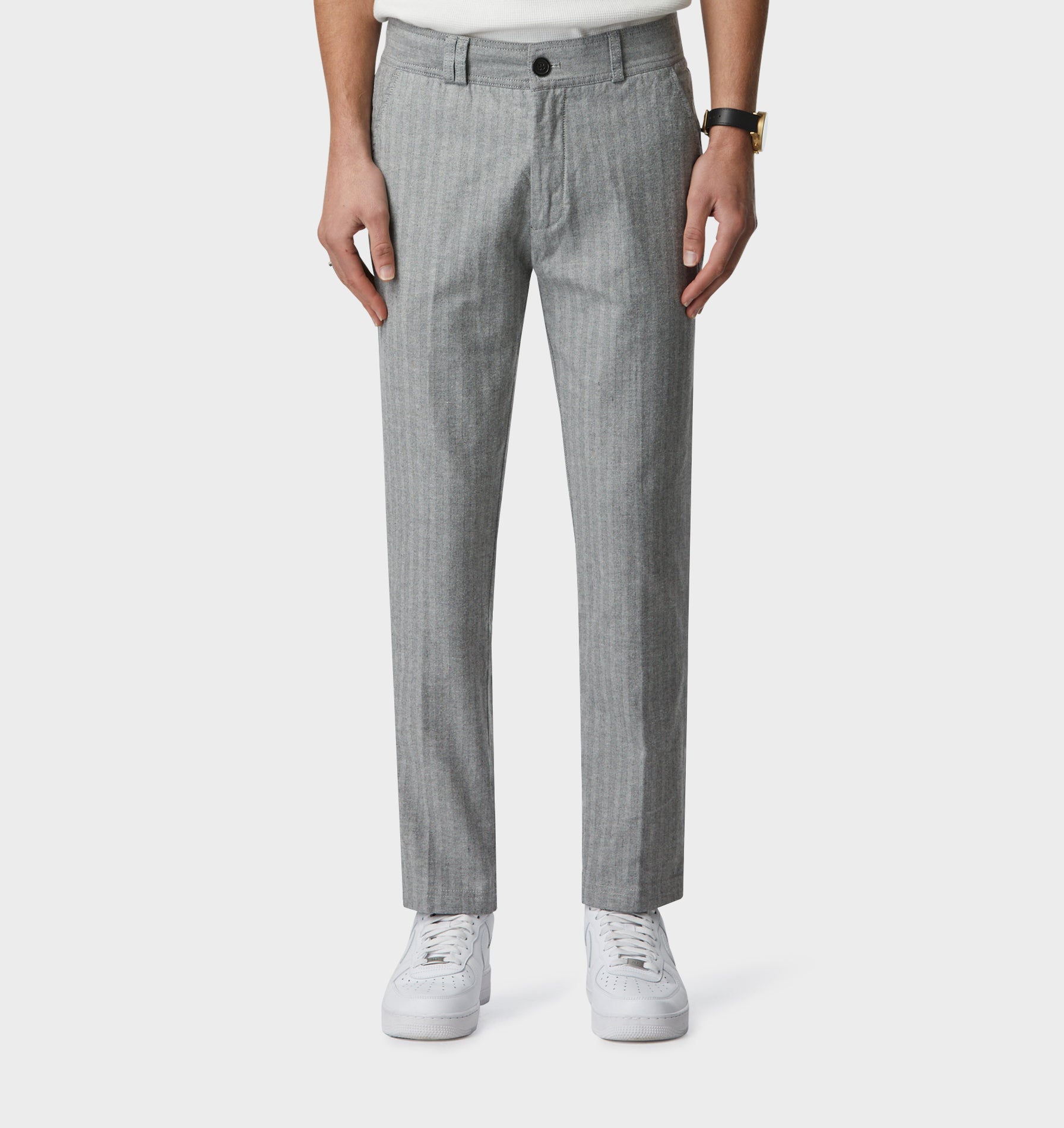 Slim Kobe Pant - Tall - Grey Herringbone