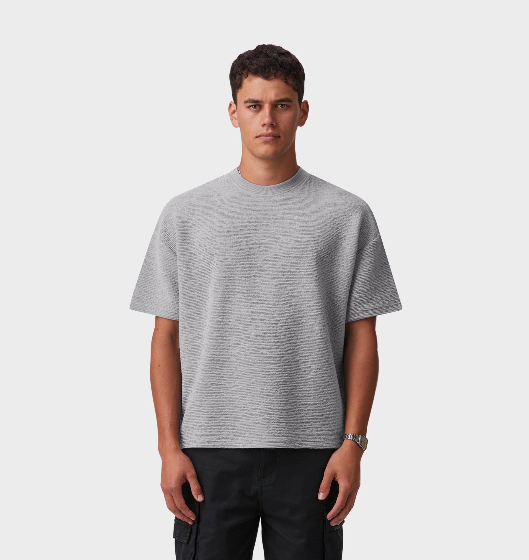 Ridged Lewi Tee - Vintage Grey