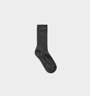 Waffle Sock - Charcoal Marle