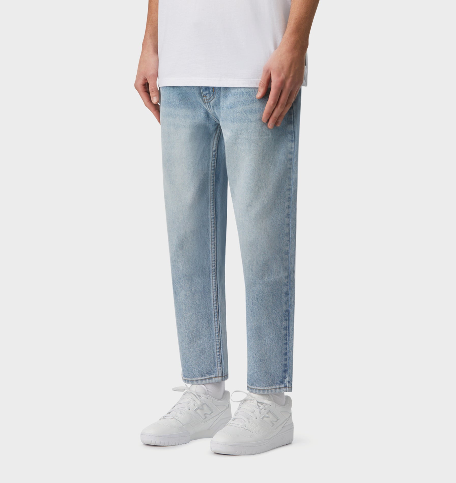 Cropped 90s Denim - Faded Blue