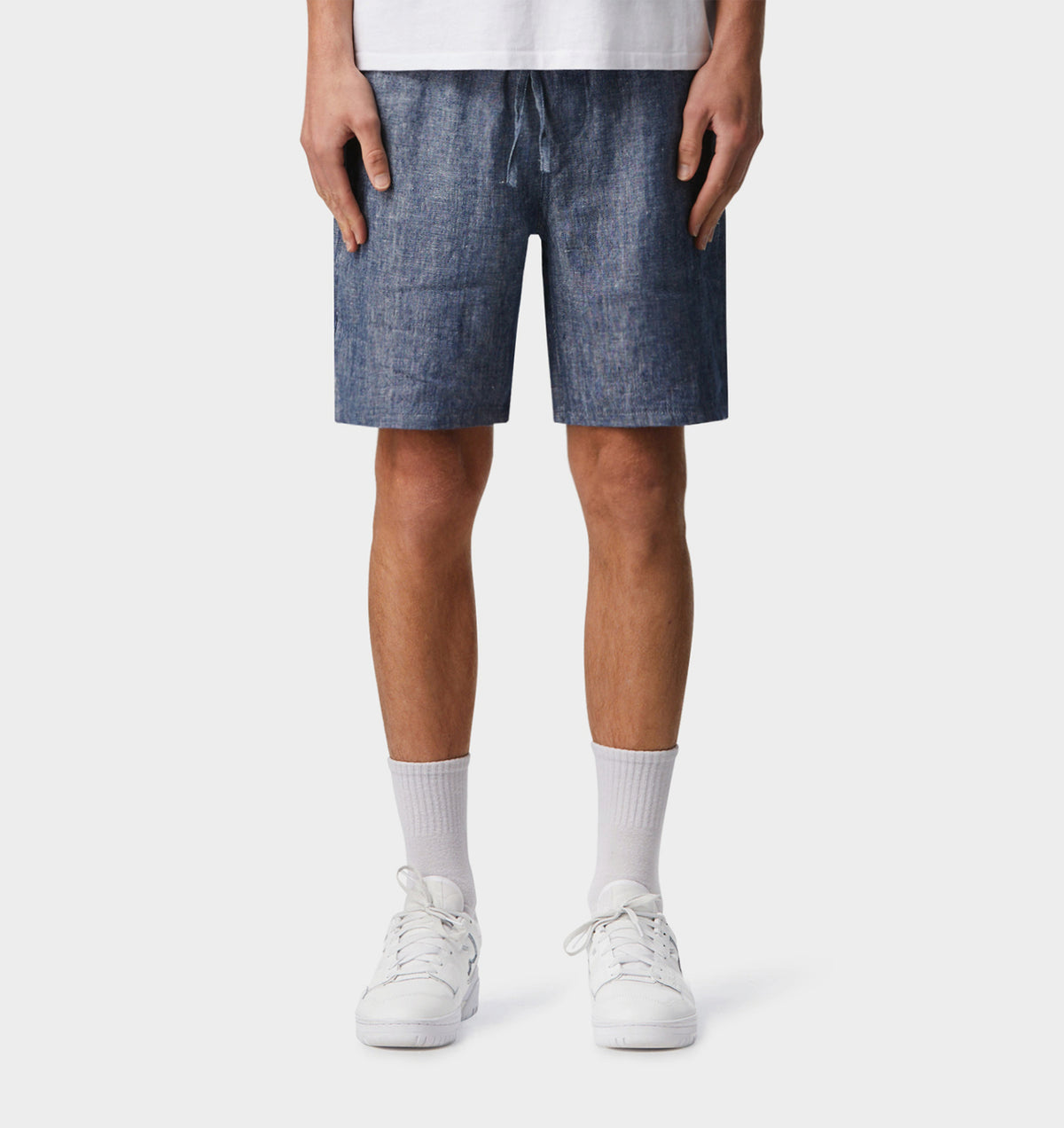 Linen Michael Short - Indigo