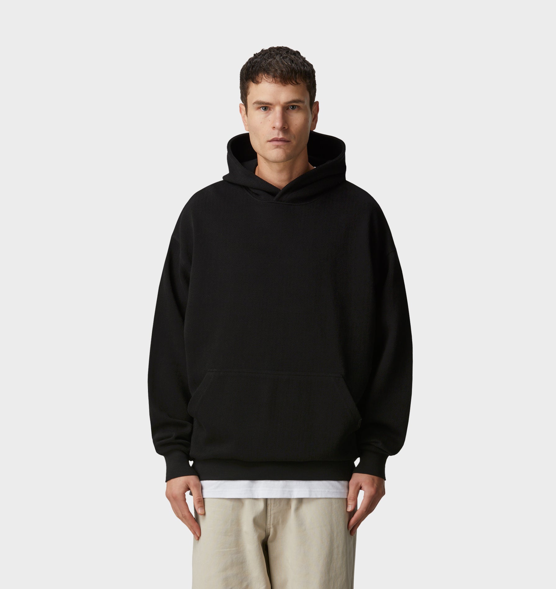 Herringbone Box Hood - Black