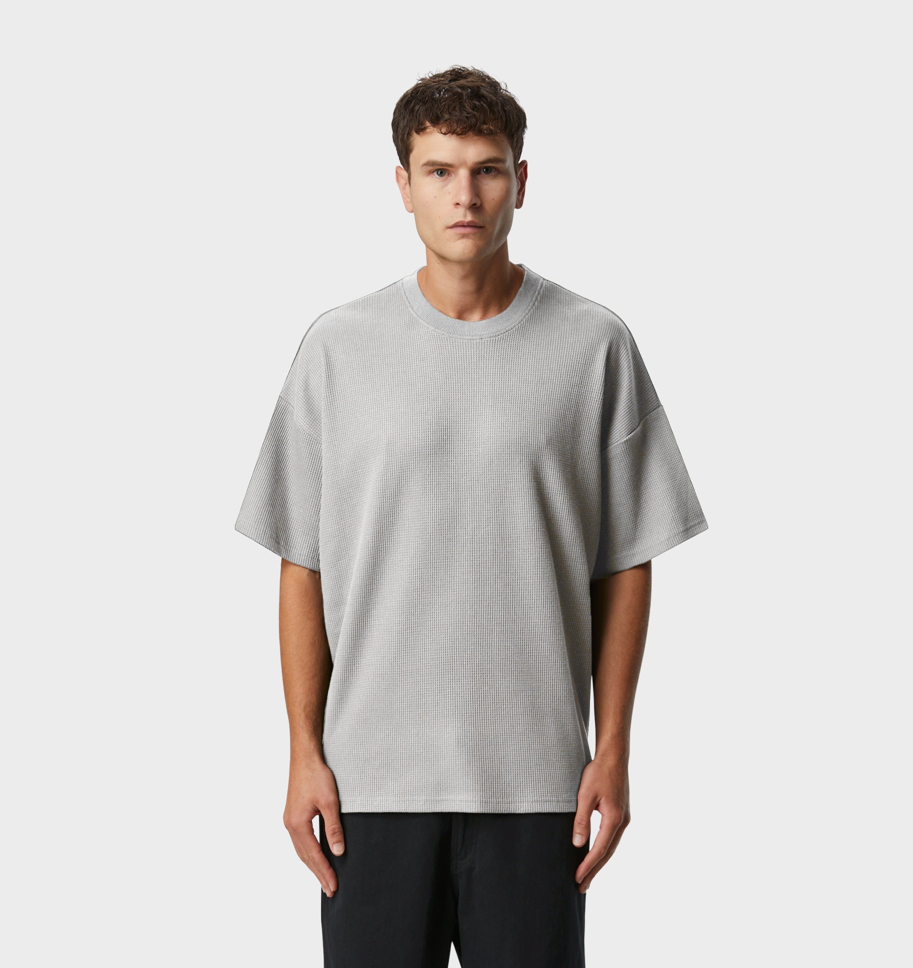 Waffle Box Tee - Concrete Marle