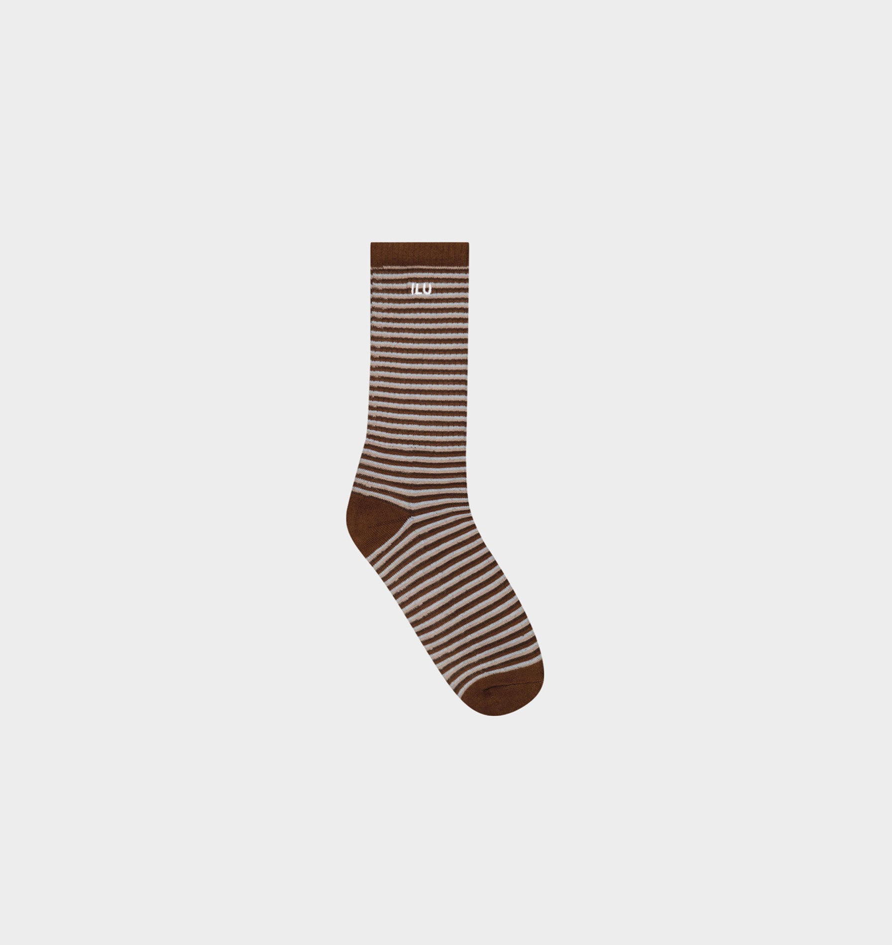 Stripe Basic Sock - Brown/Blue