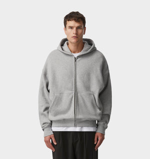 Zip Up Box Hood - Vintage Grey