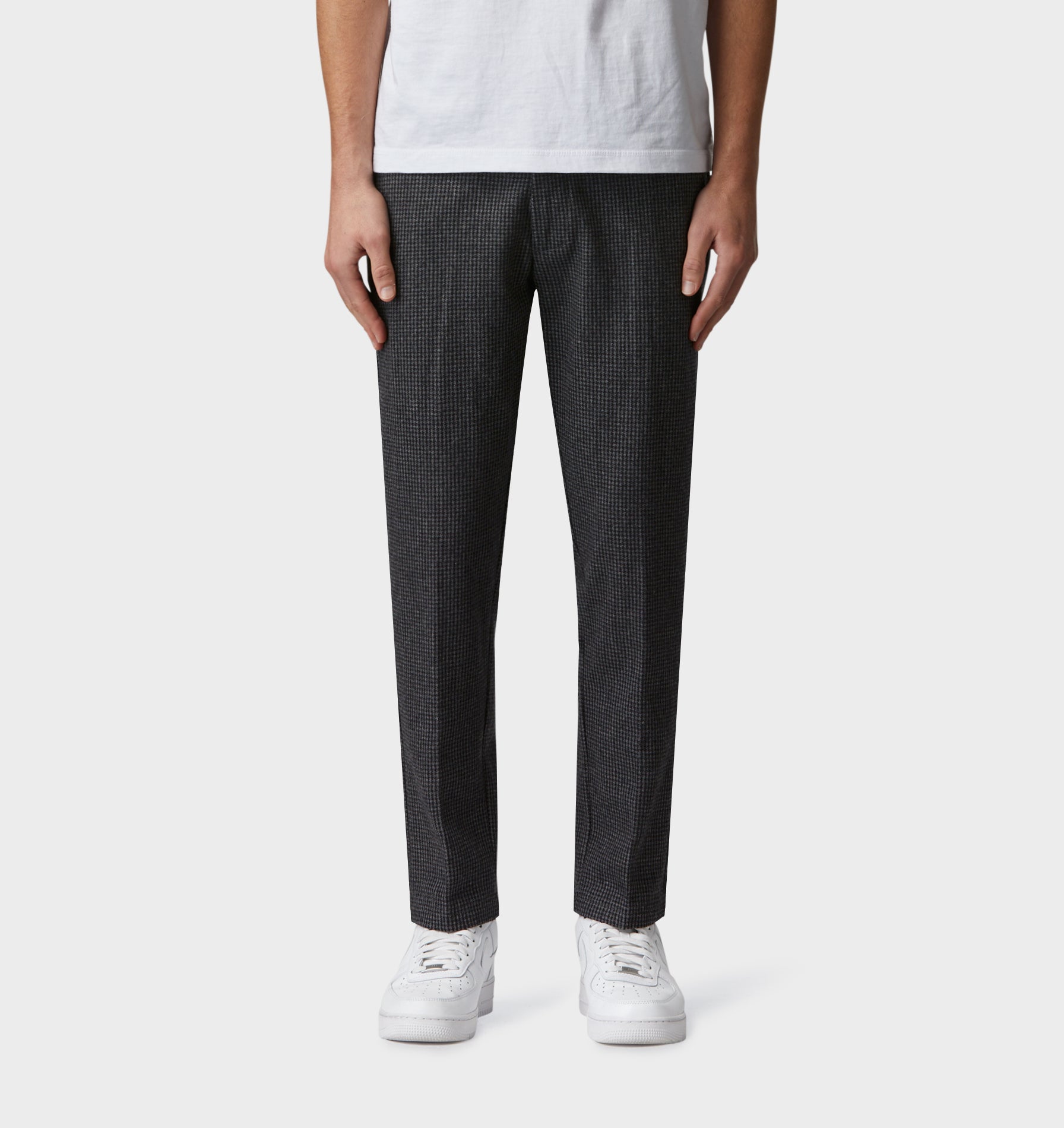 Slim Kobe Pant - Tall - Wool Charcoal Houndstooth