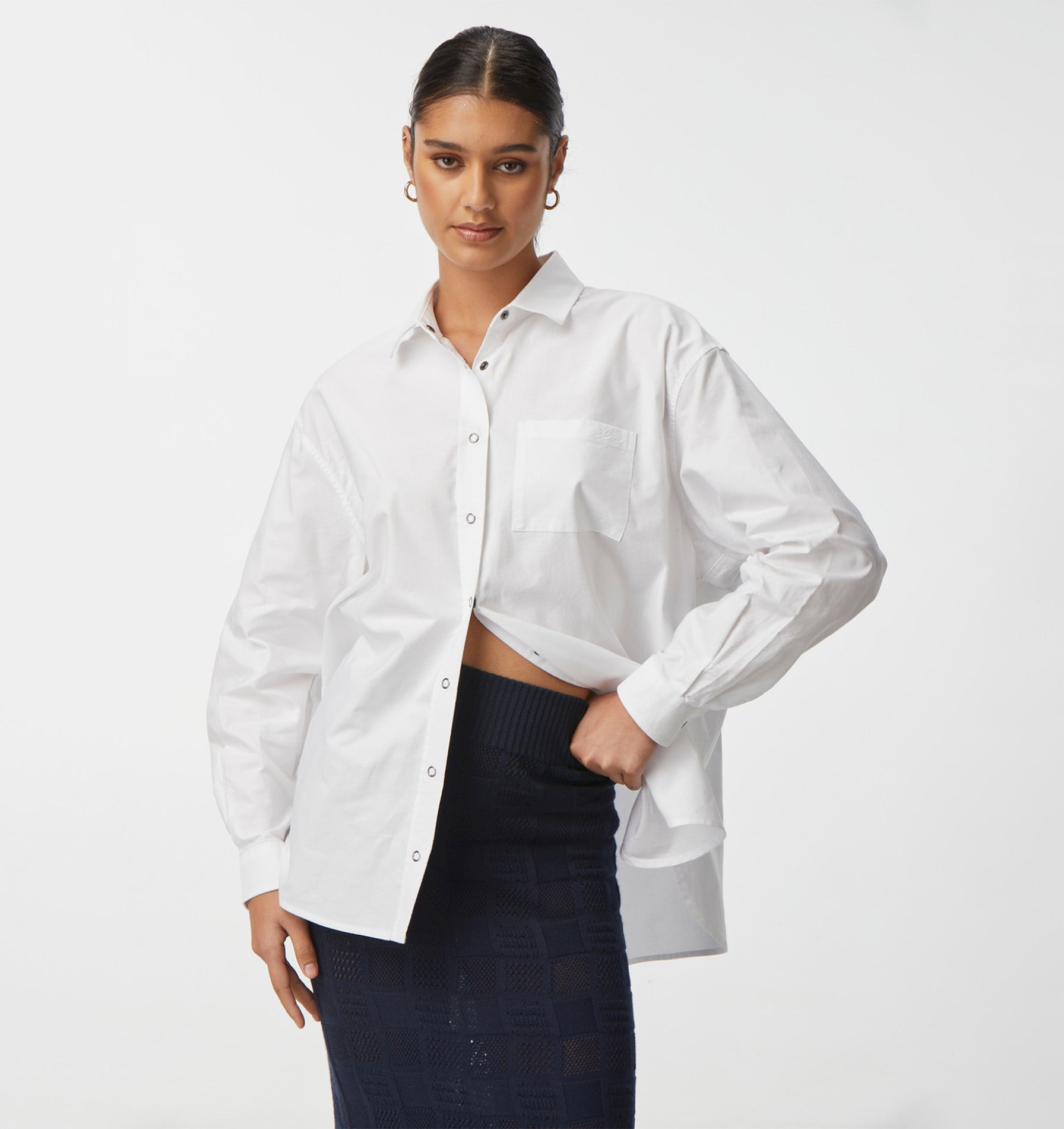 Ridge Oversized Shirt - White