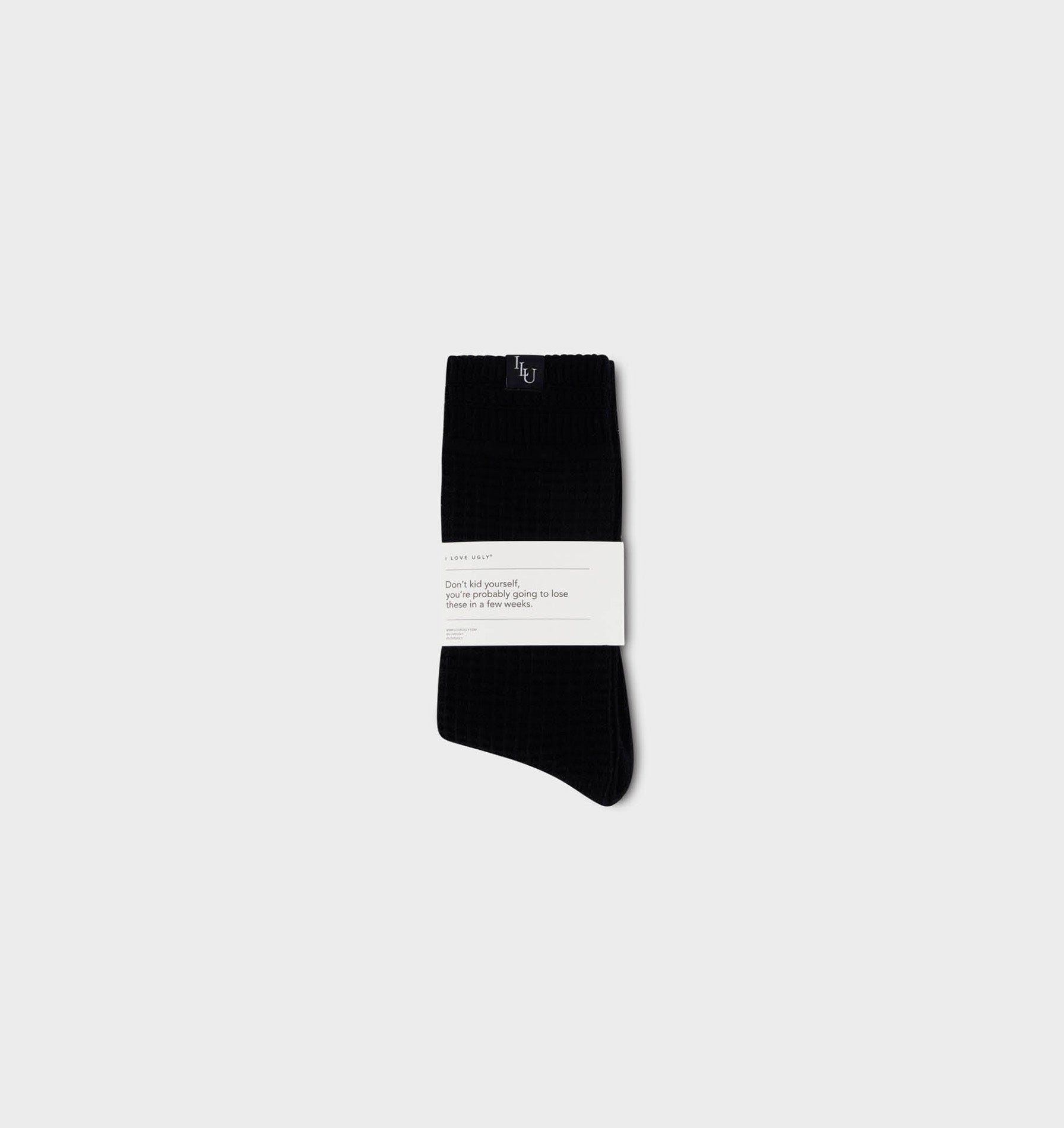 Waffle Sock - Black