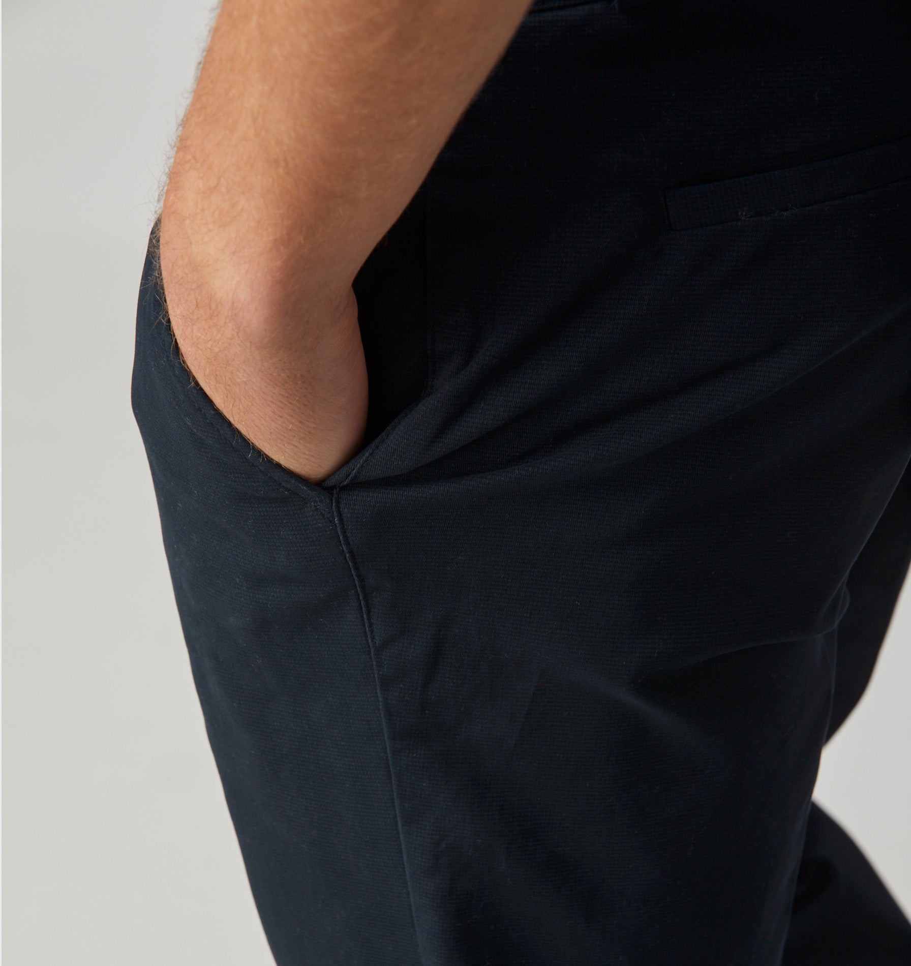 Microcheck Slim Kobe Pant - Navy