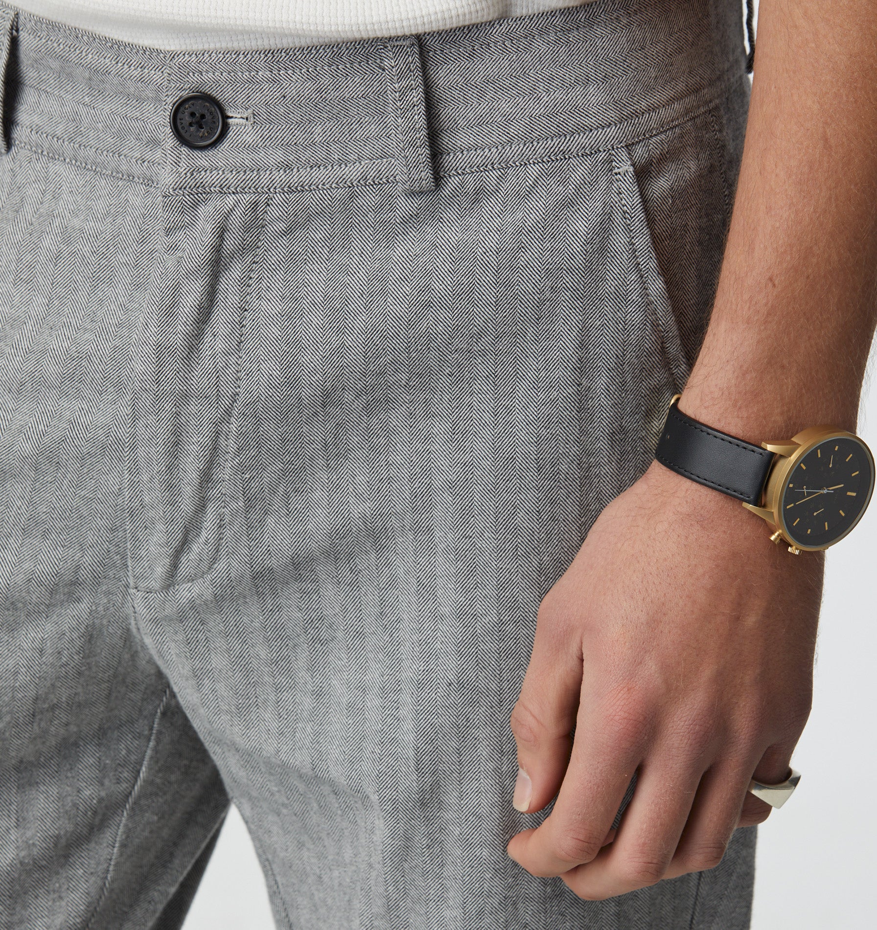 Slim Kobe Pant - Tall - Grey Herringbone