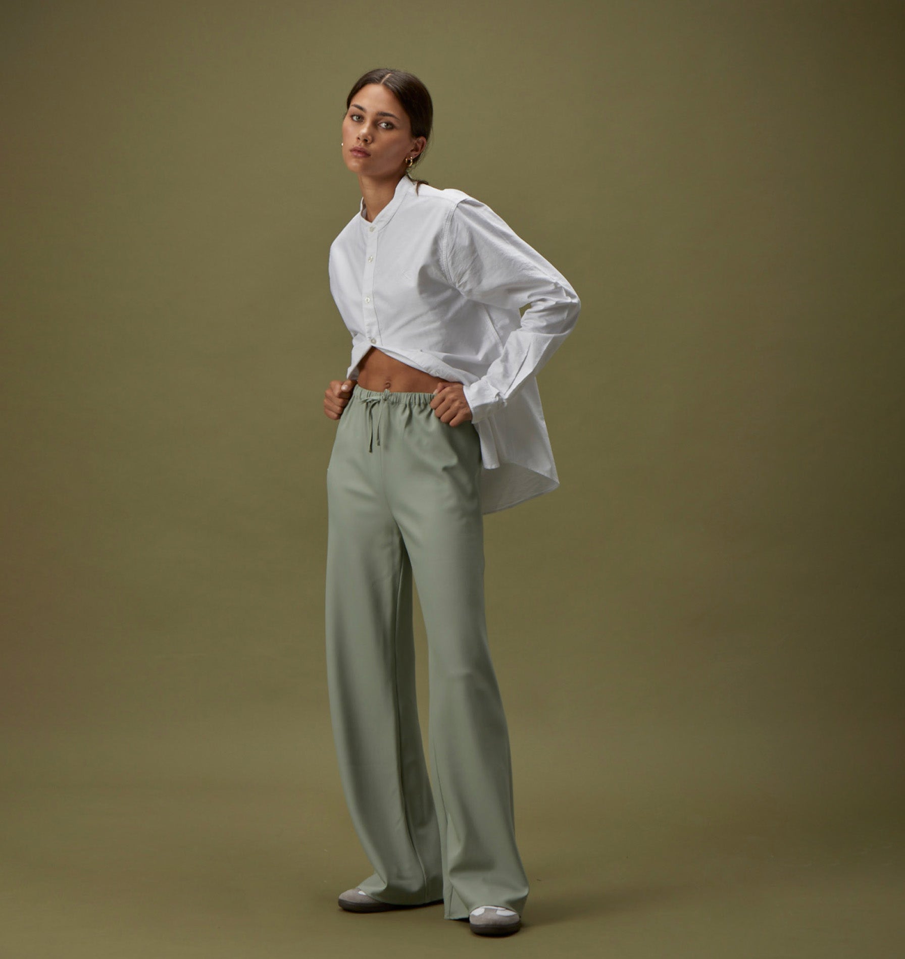 Billie Bias Pant - Sage