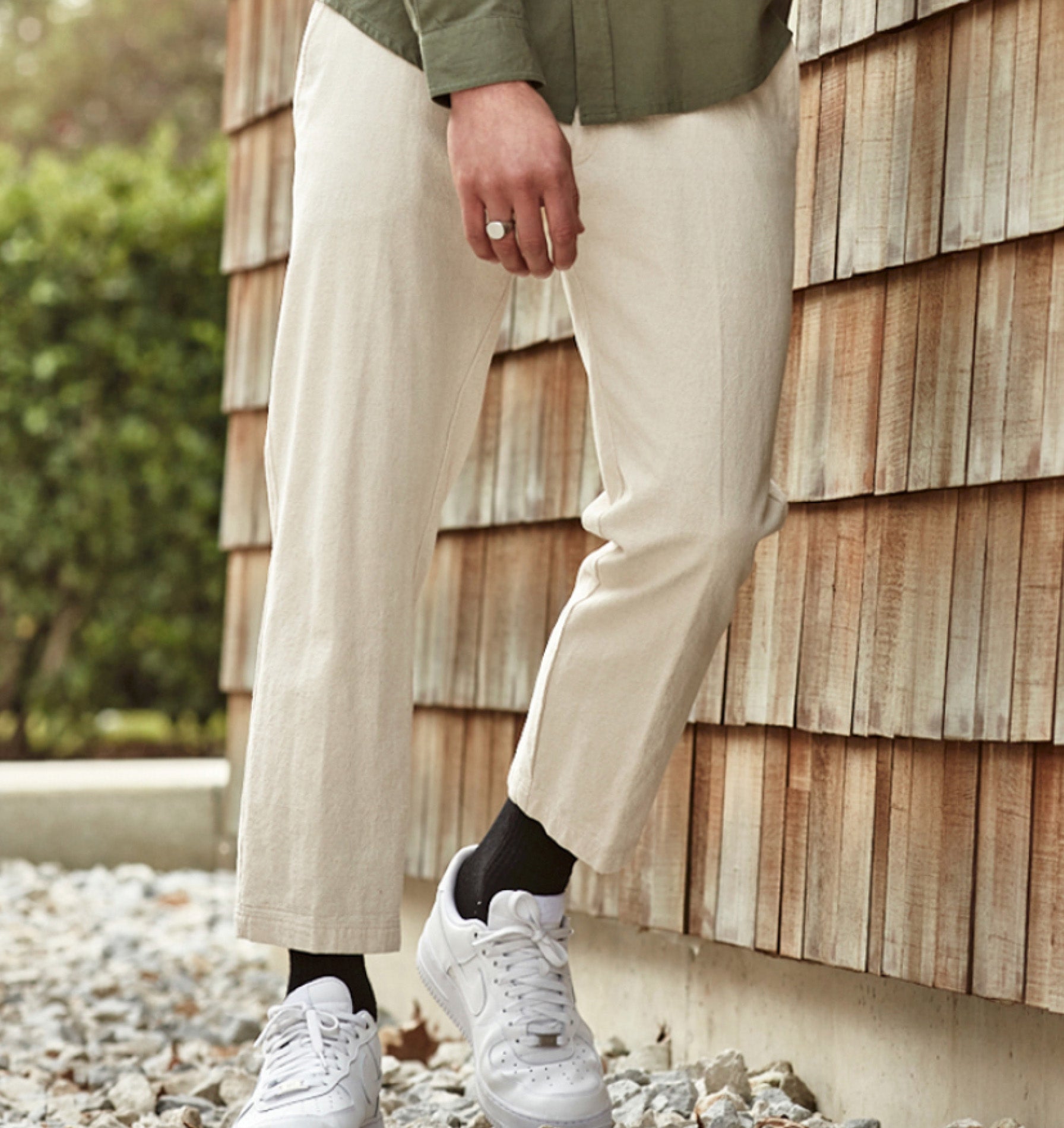 Linen Slim Kobe Pant - Bone