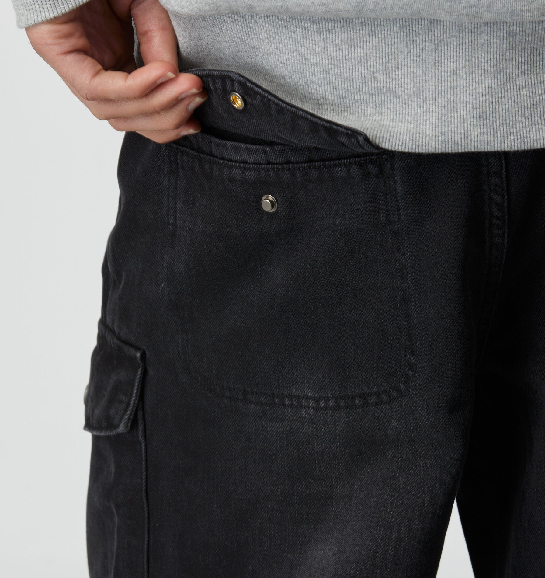 Nixon Denim Cargo Pant - Washed Black