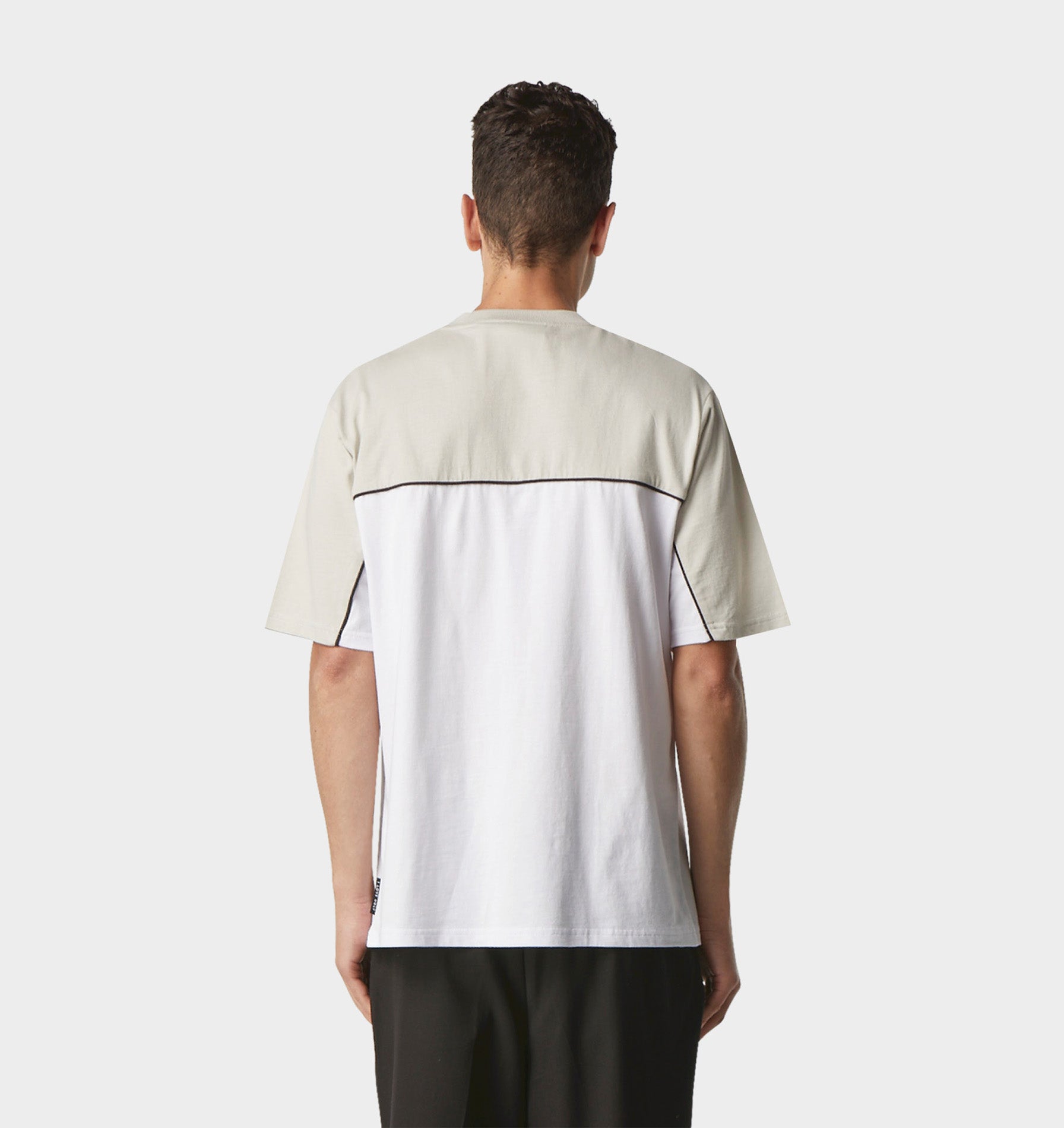 Piped Tee - White/Washed Stone