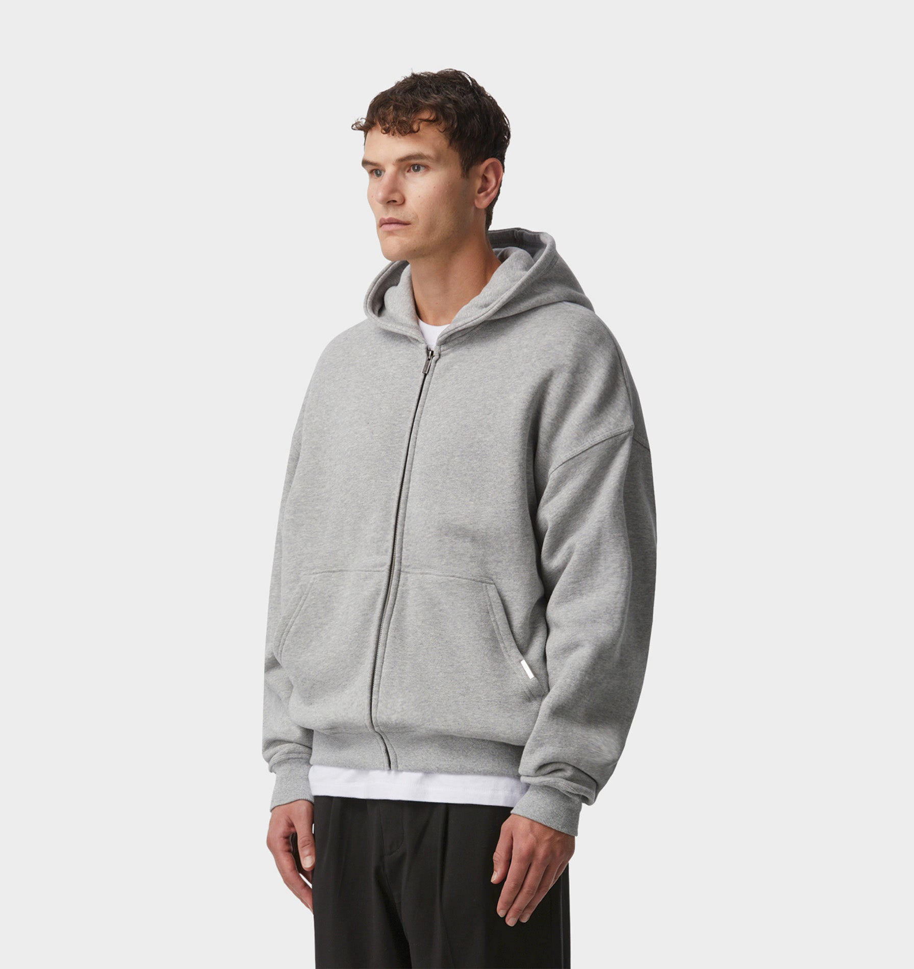 Zip Up Box Hood - Vintage Grey