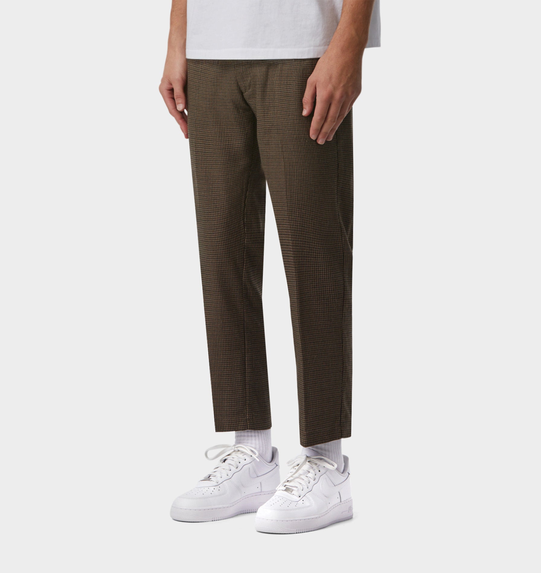 Slim Kobe Pant - Brown Check Wool