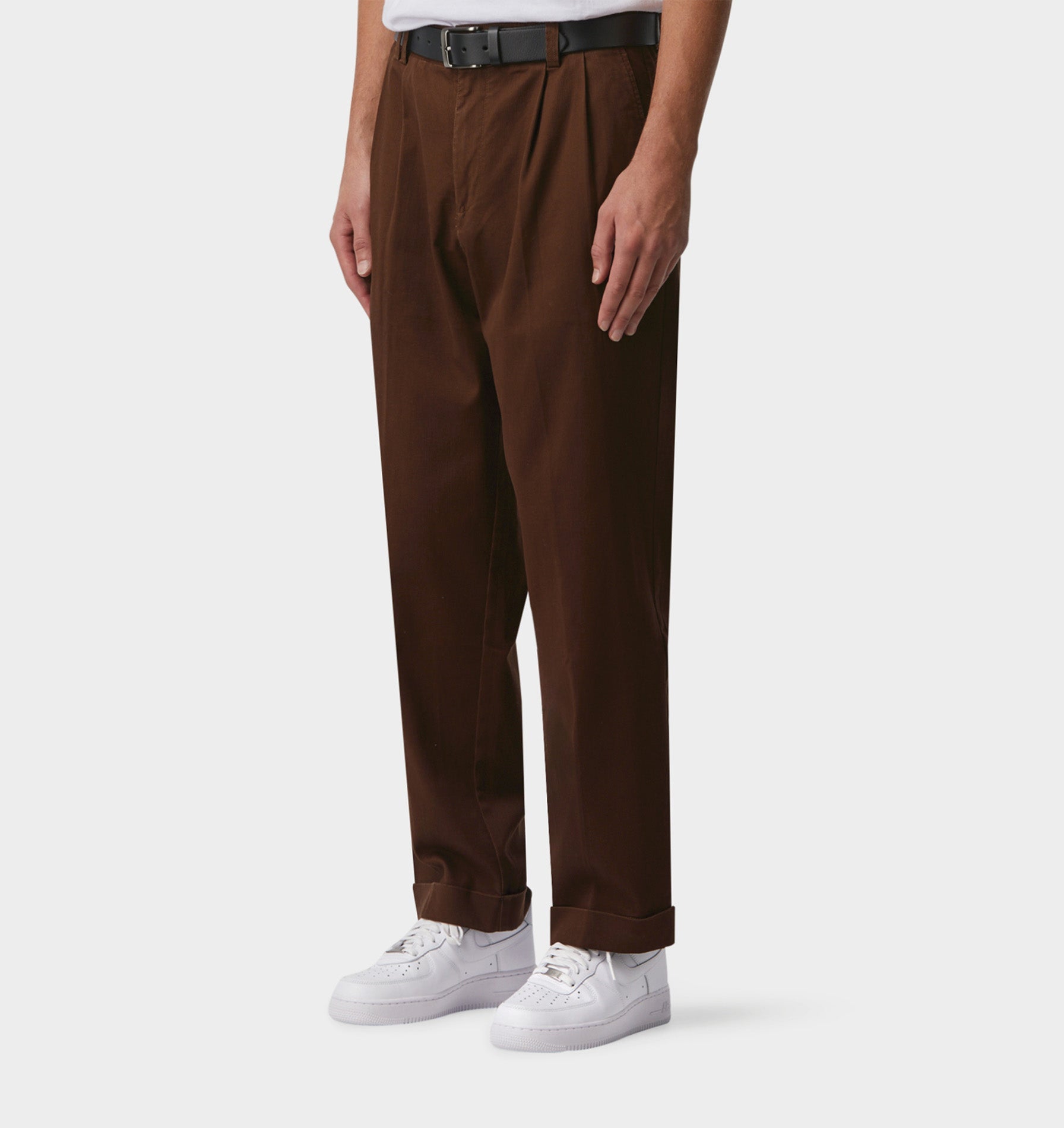 Noah Pleated Pant - Brown