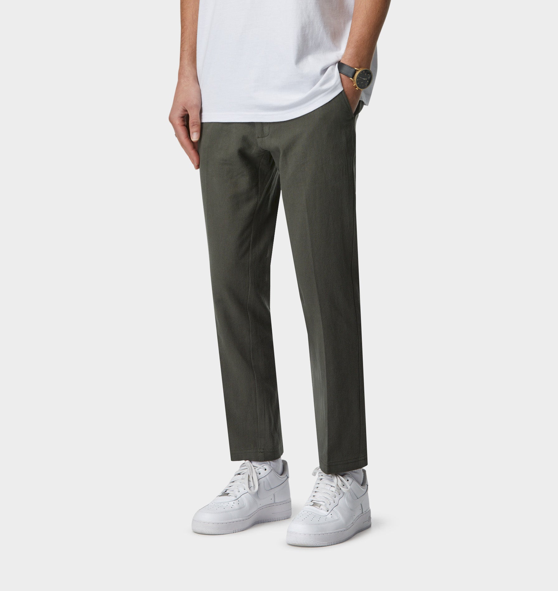 Linen Slim Kobe Pant - Tall - Dark Green