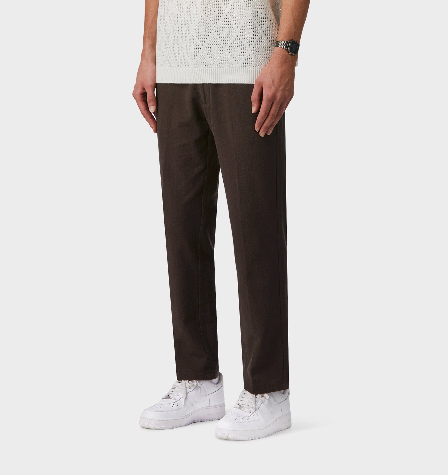 Linen Slim Kobe Pant - Tall - Espresso