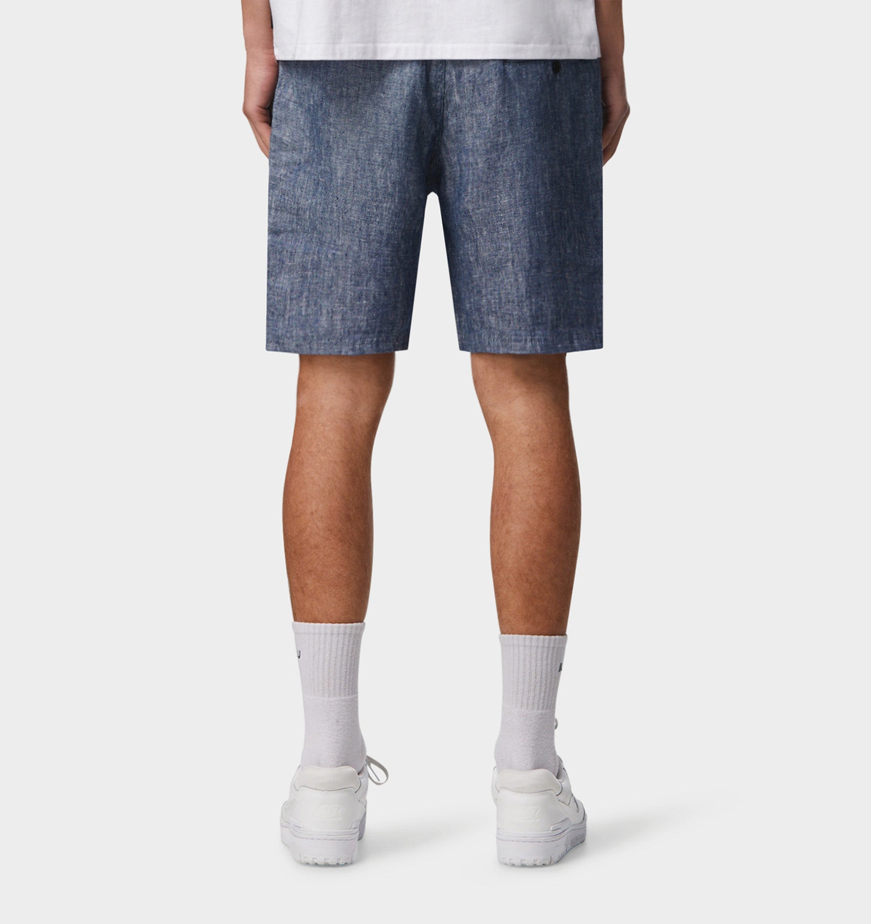 Linen Michael Short - Indigo