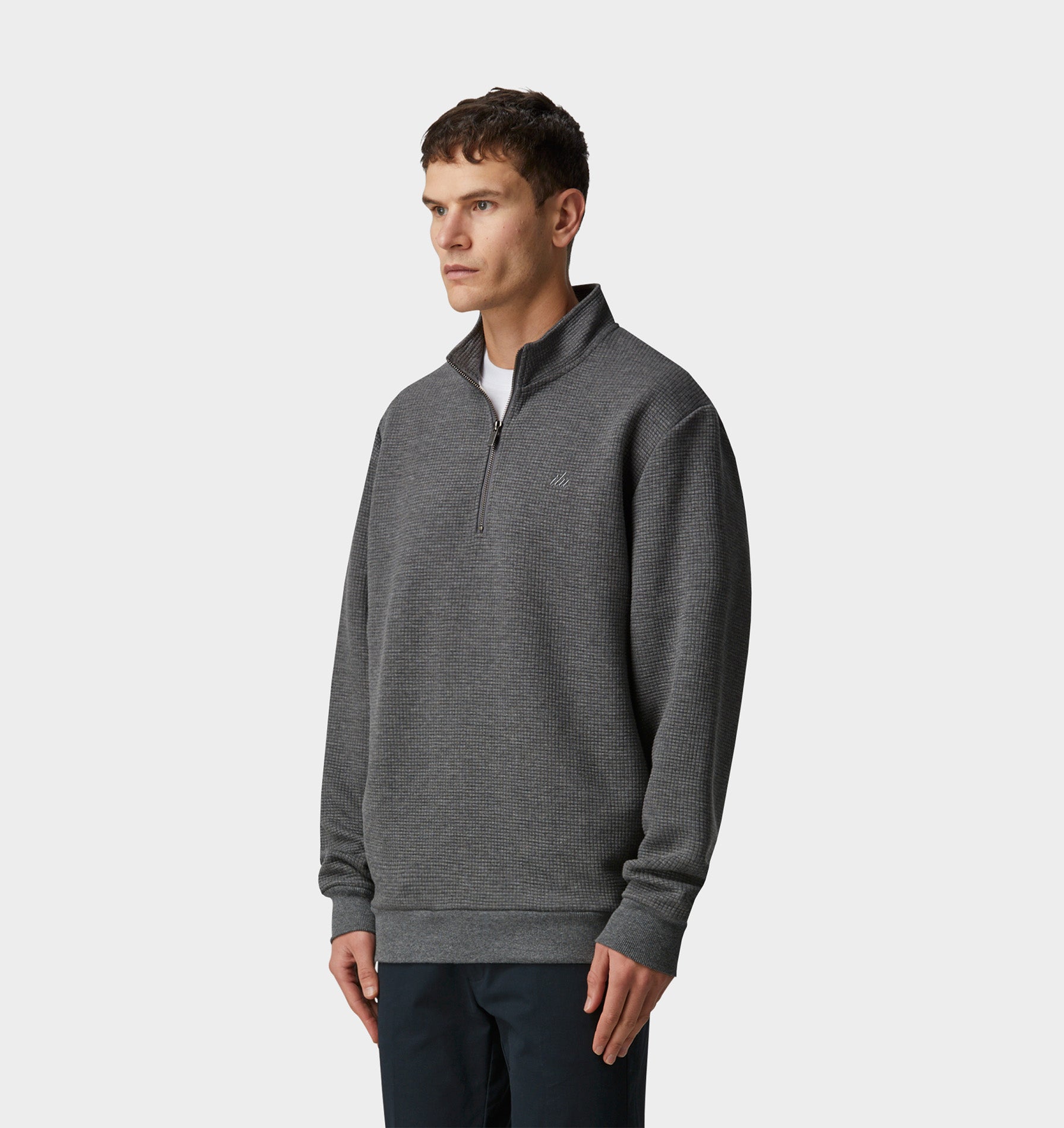 Textured Tottenham Pullover - Ash