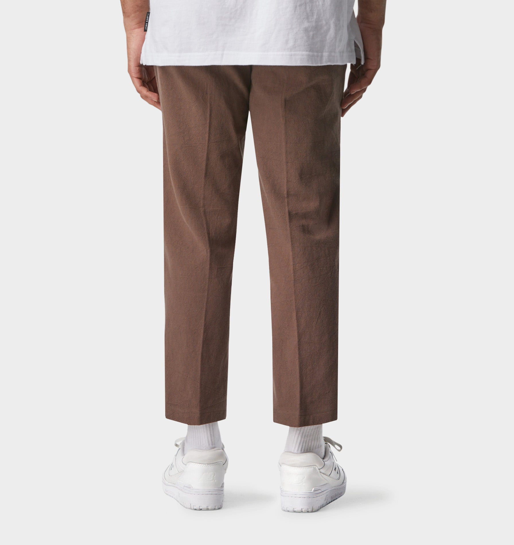 Linen Slim Kobe Pant  - Light Brown