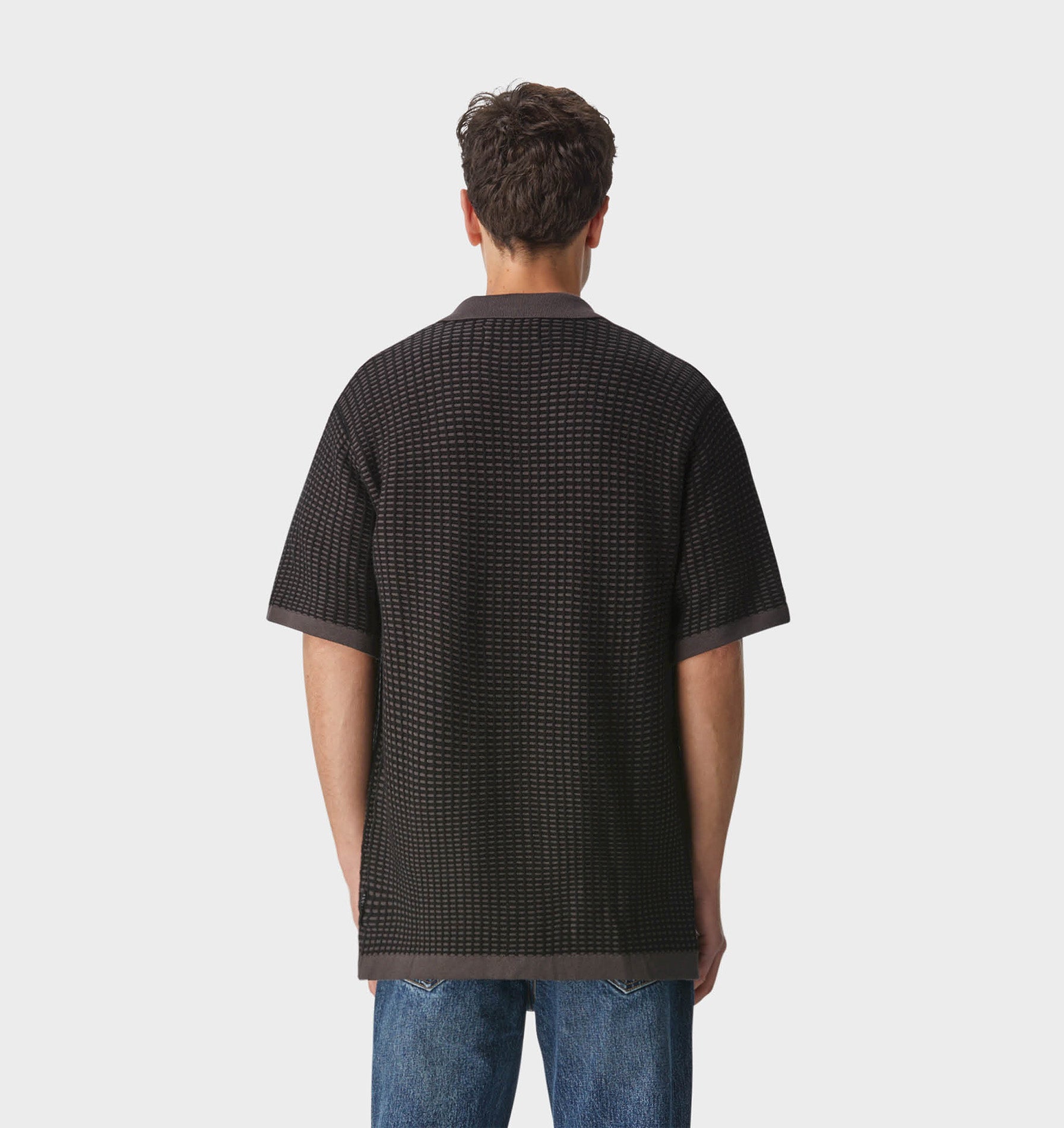 Jasper Knit SS Shirt - Black/Charcoal