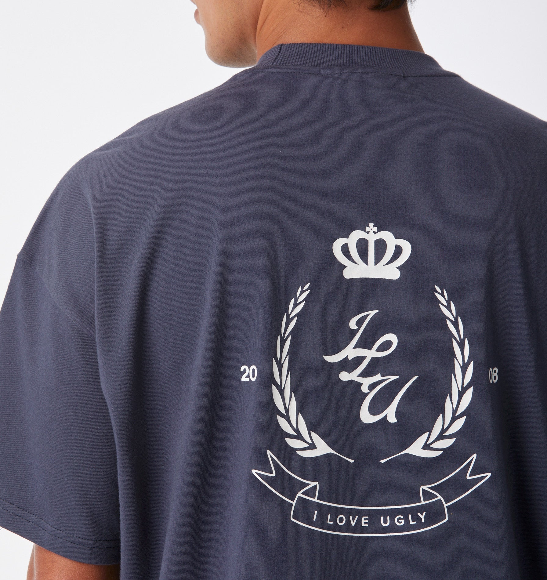 Crest Box Tee - Indigo