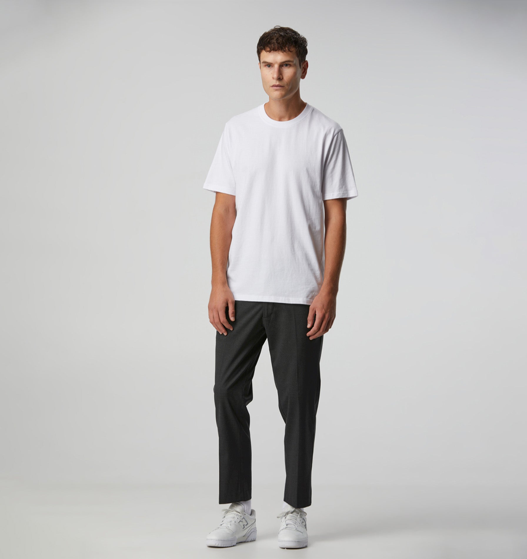 Smart Slim Kobe Pant - Charcoal Pinstripe