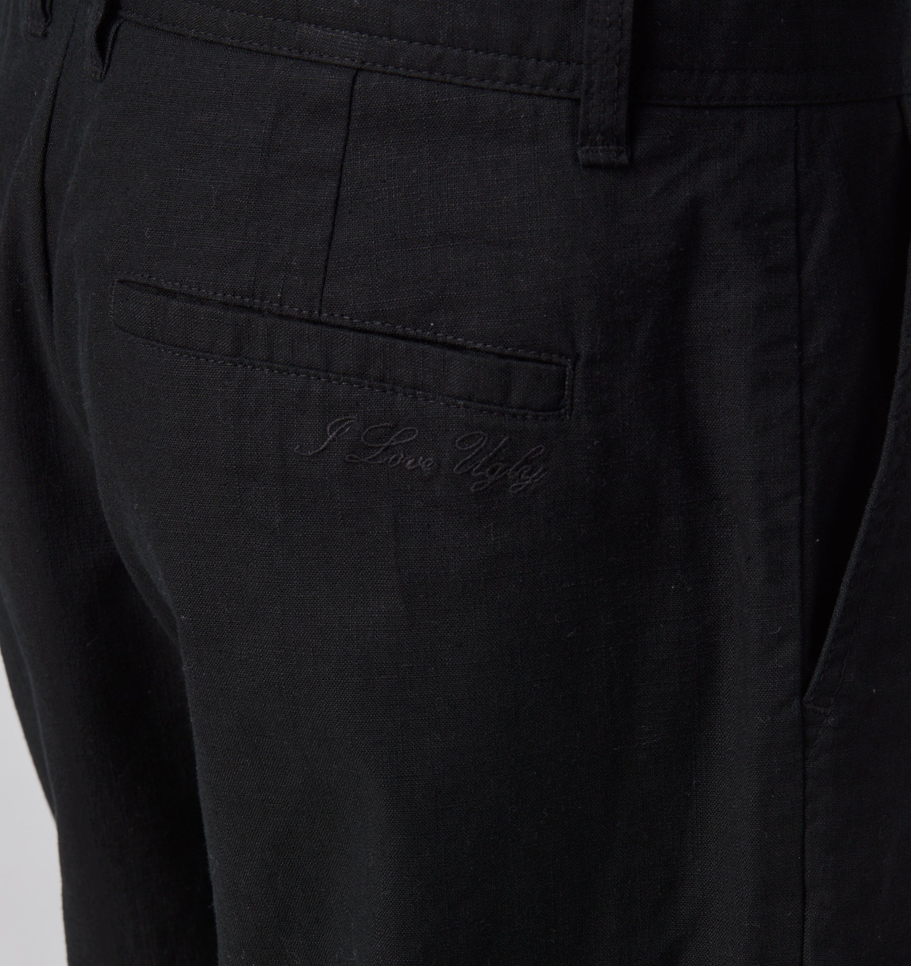 Linen Winston Pant - Black