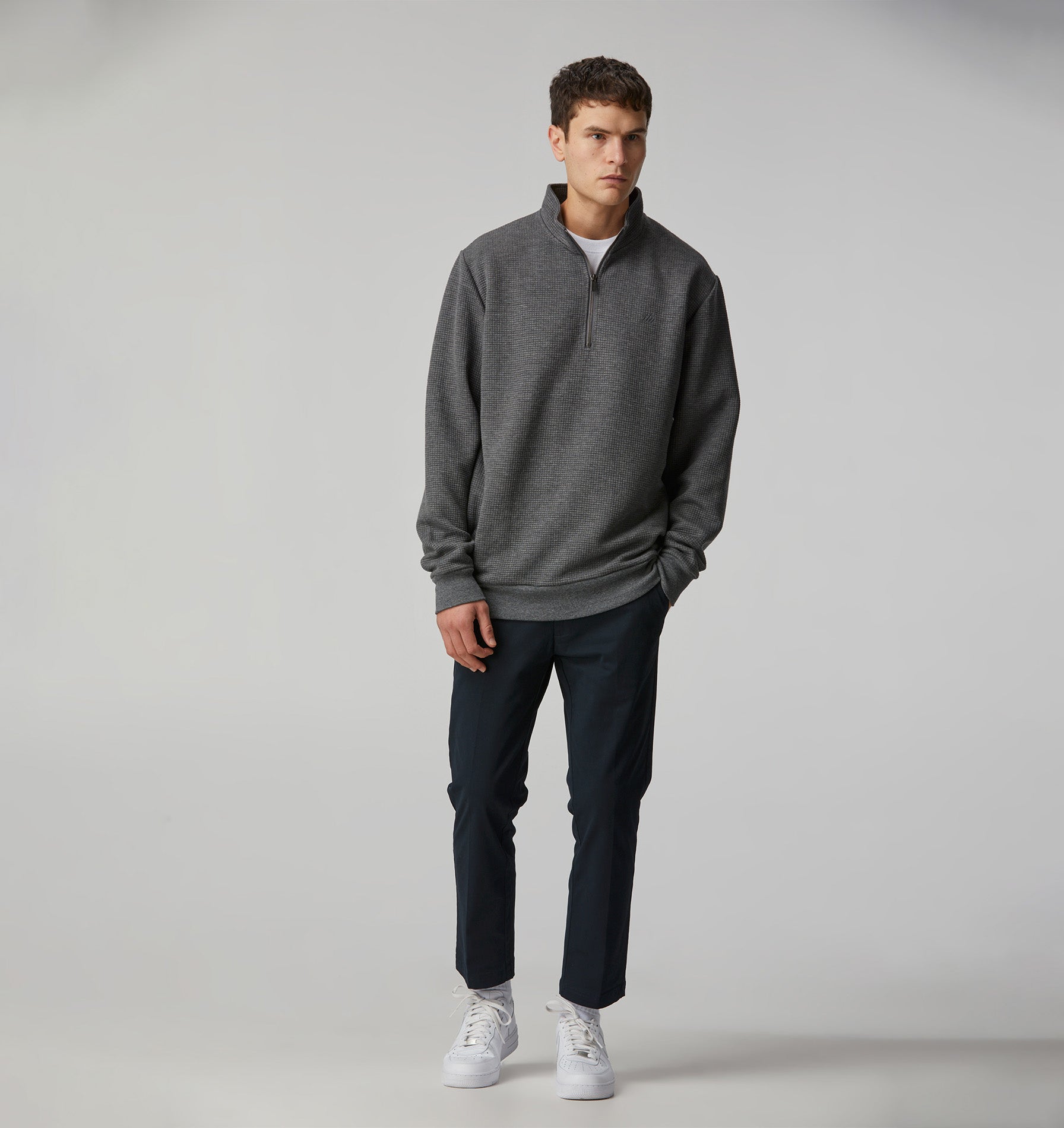 Textured Tottenham Pullover - Ash