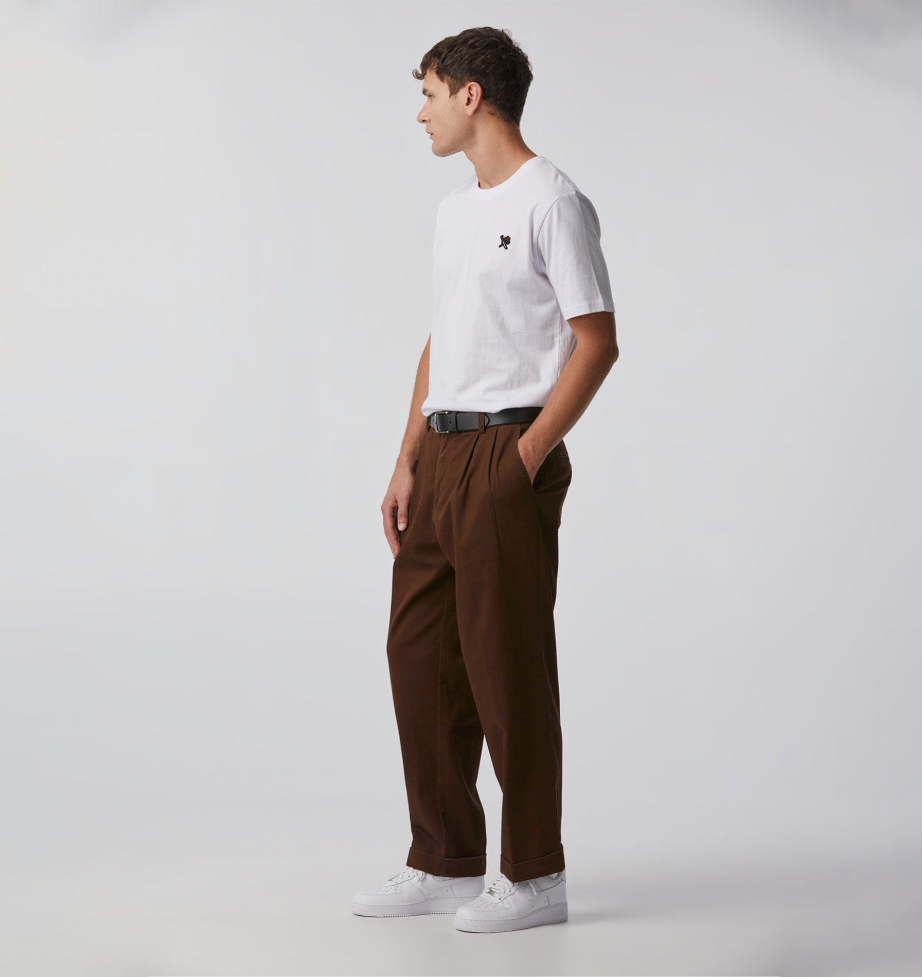 Noah Pleated Pant - Brown