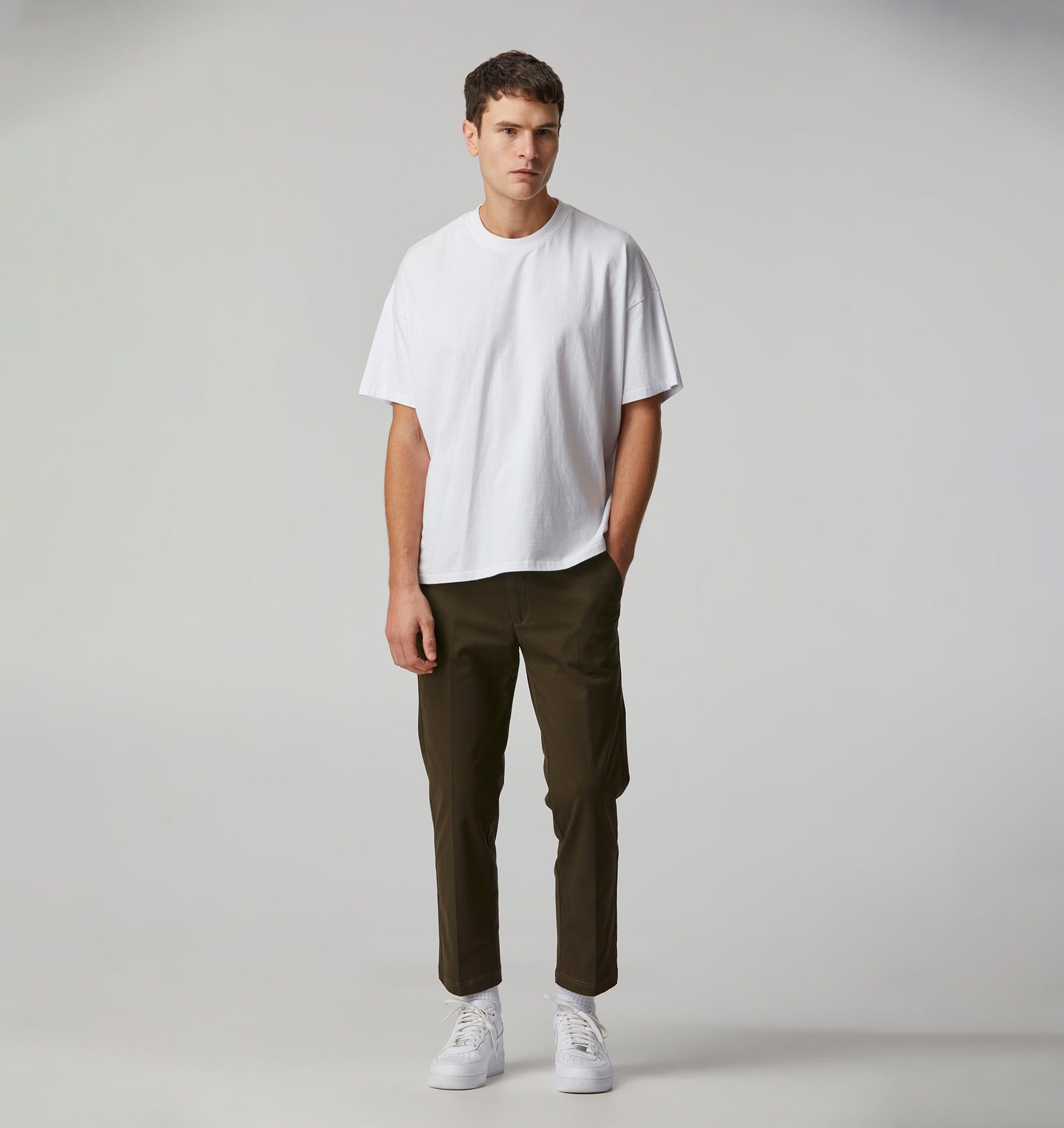 Microcheck Slim Kobe Pant - Espresso