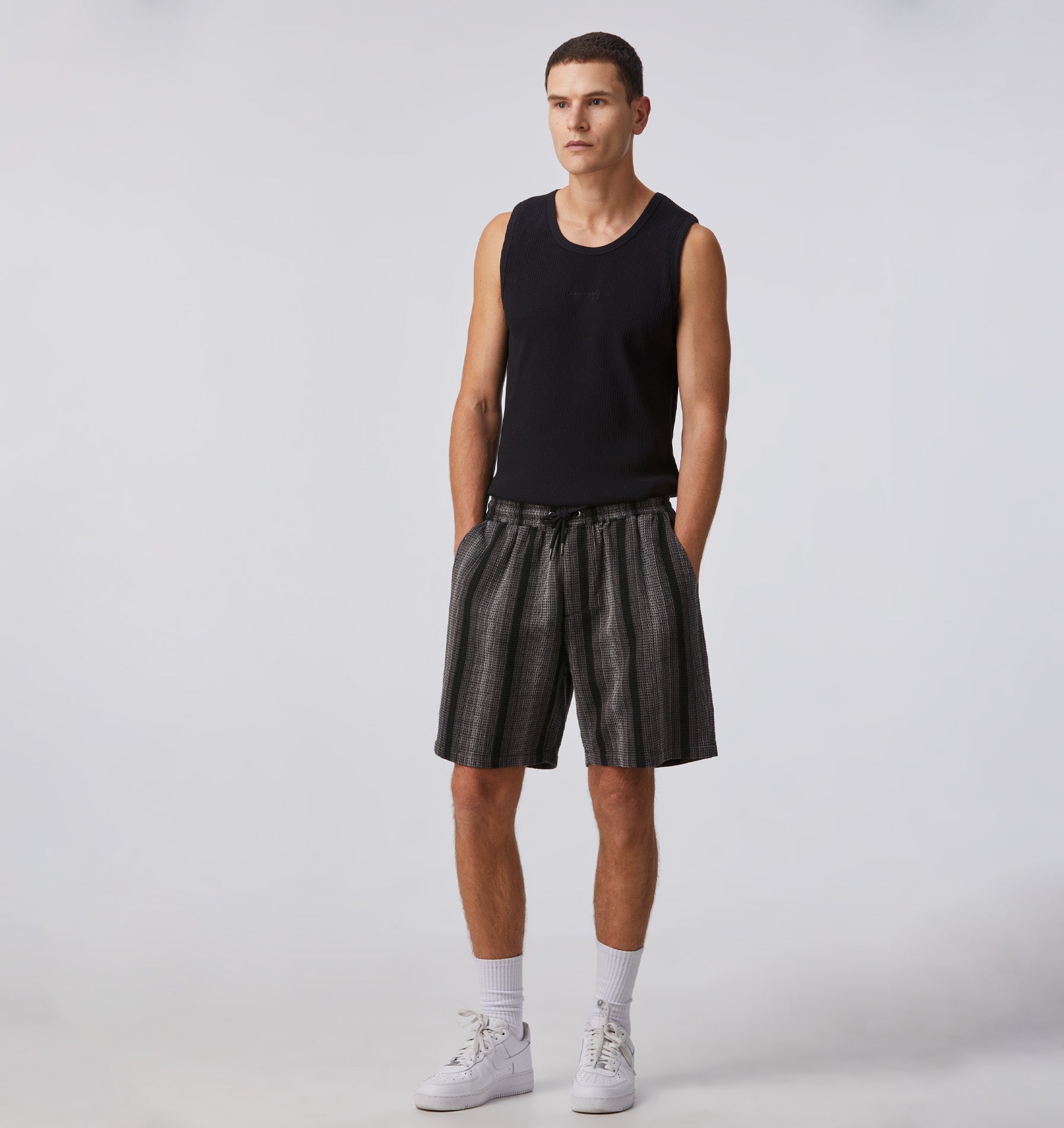 Waffle Short - Charcoal Ombre