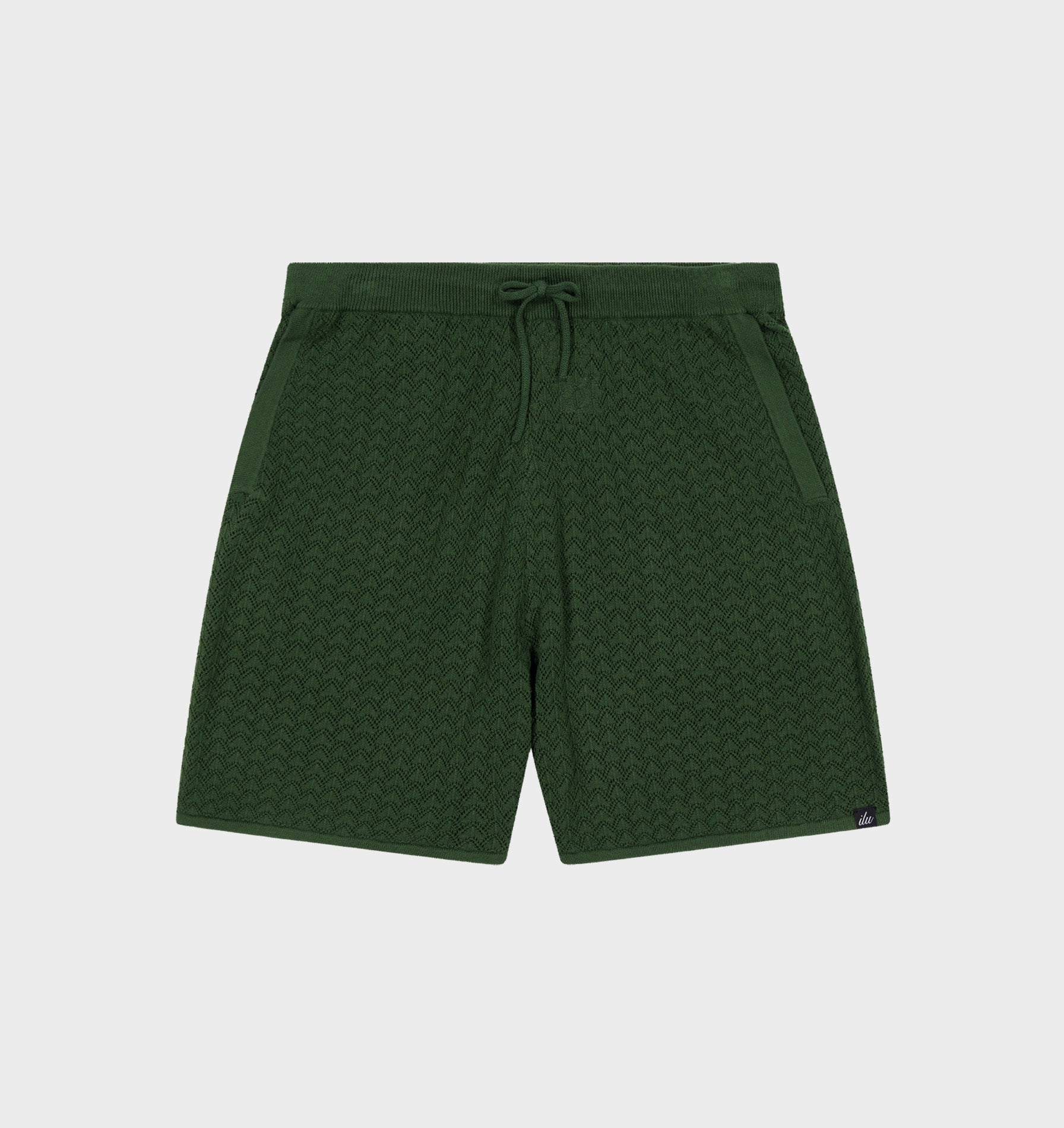 Chevron Knit Short - Forest Green