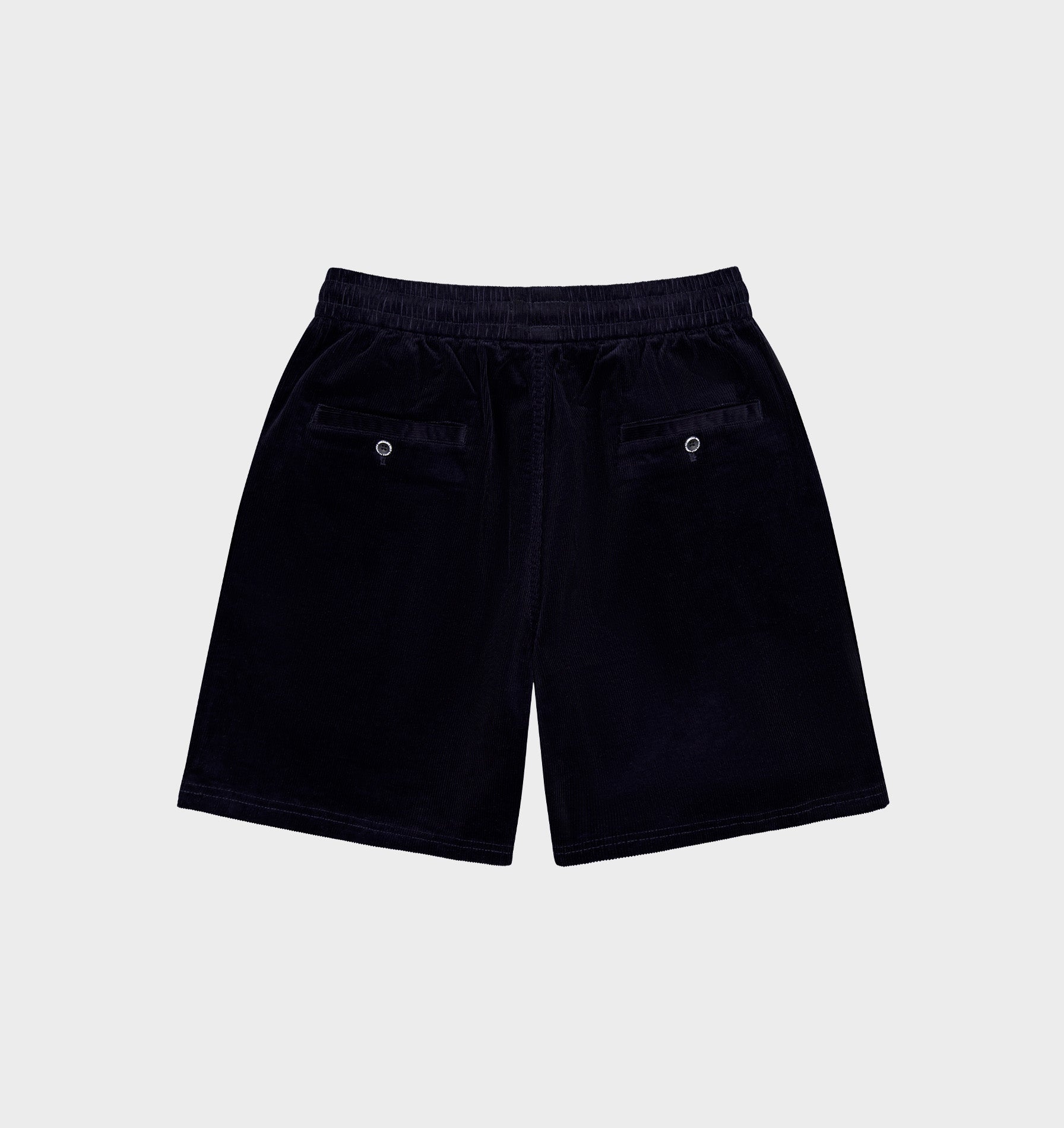 Michael Pleat Cord Short - Navy