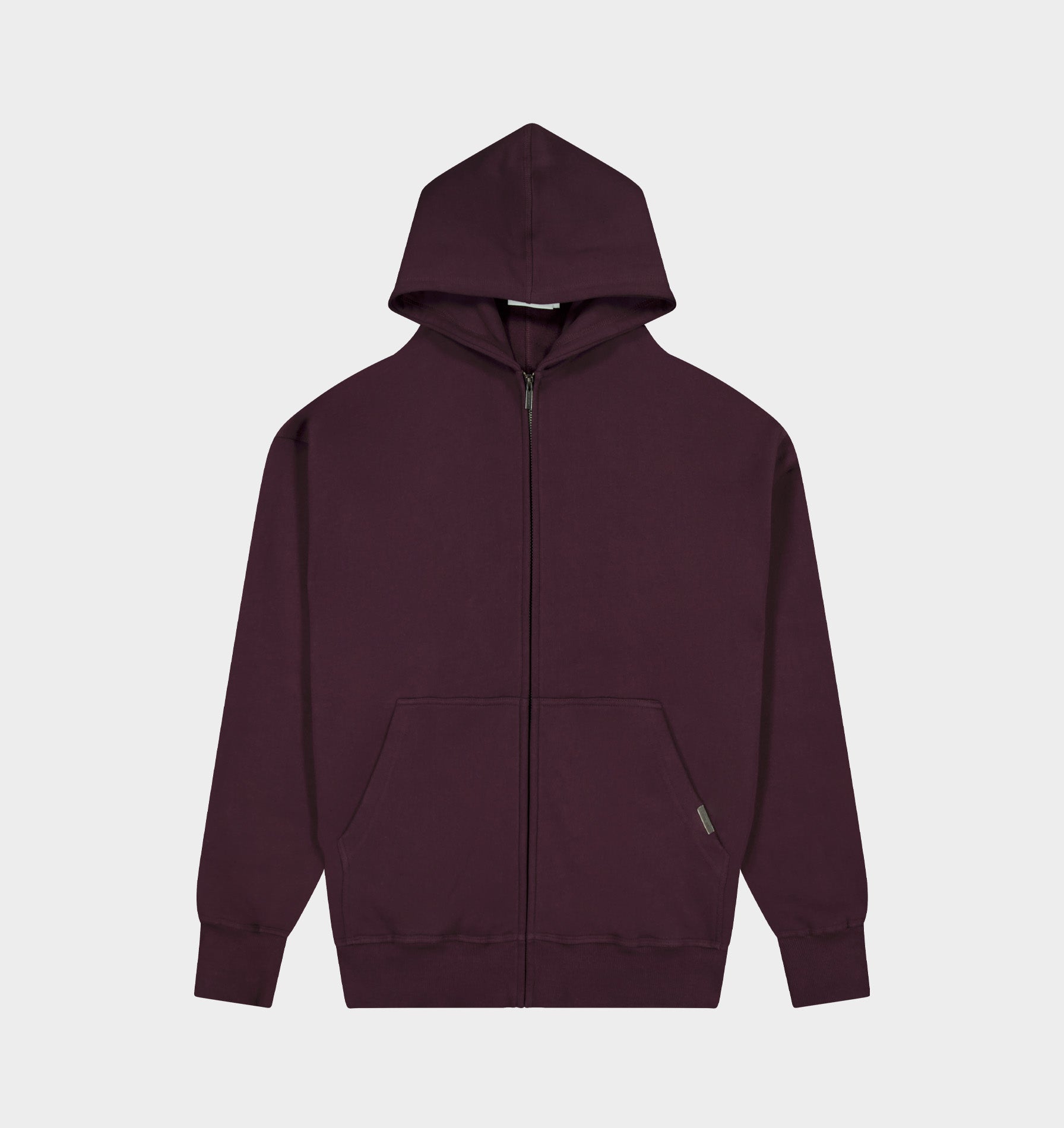 Zip Up Box Hood - Raven