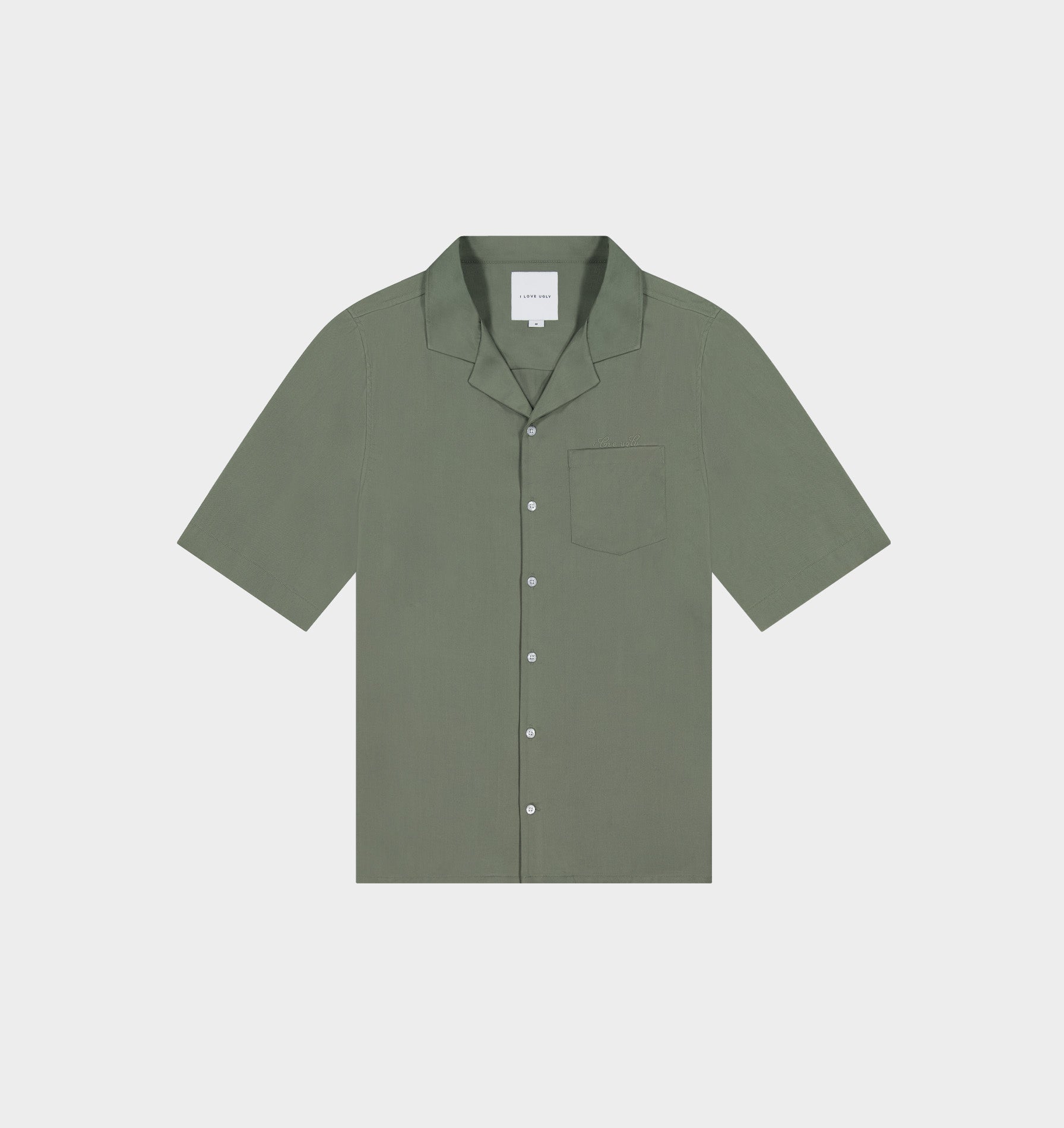 Austin Cuban Collar Shirt - Duck Green